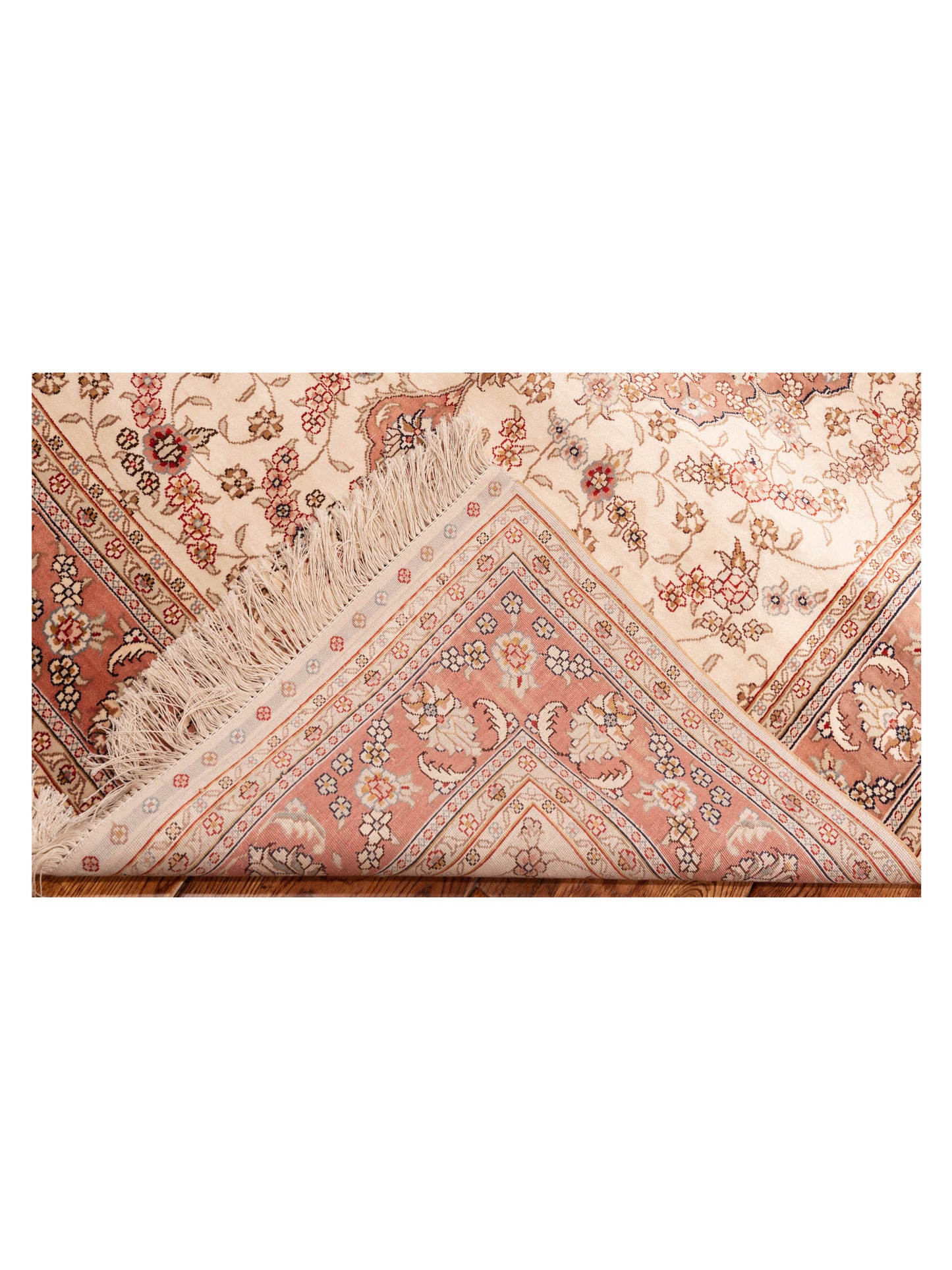 Pasha Elegance 113682 Ivory Pink Traditional Hand Knotted Rug