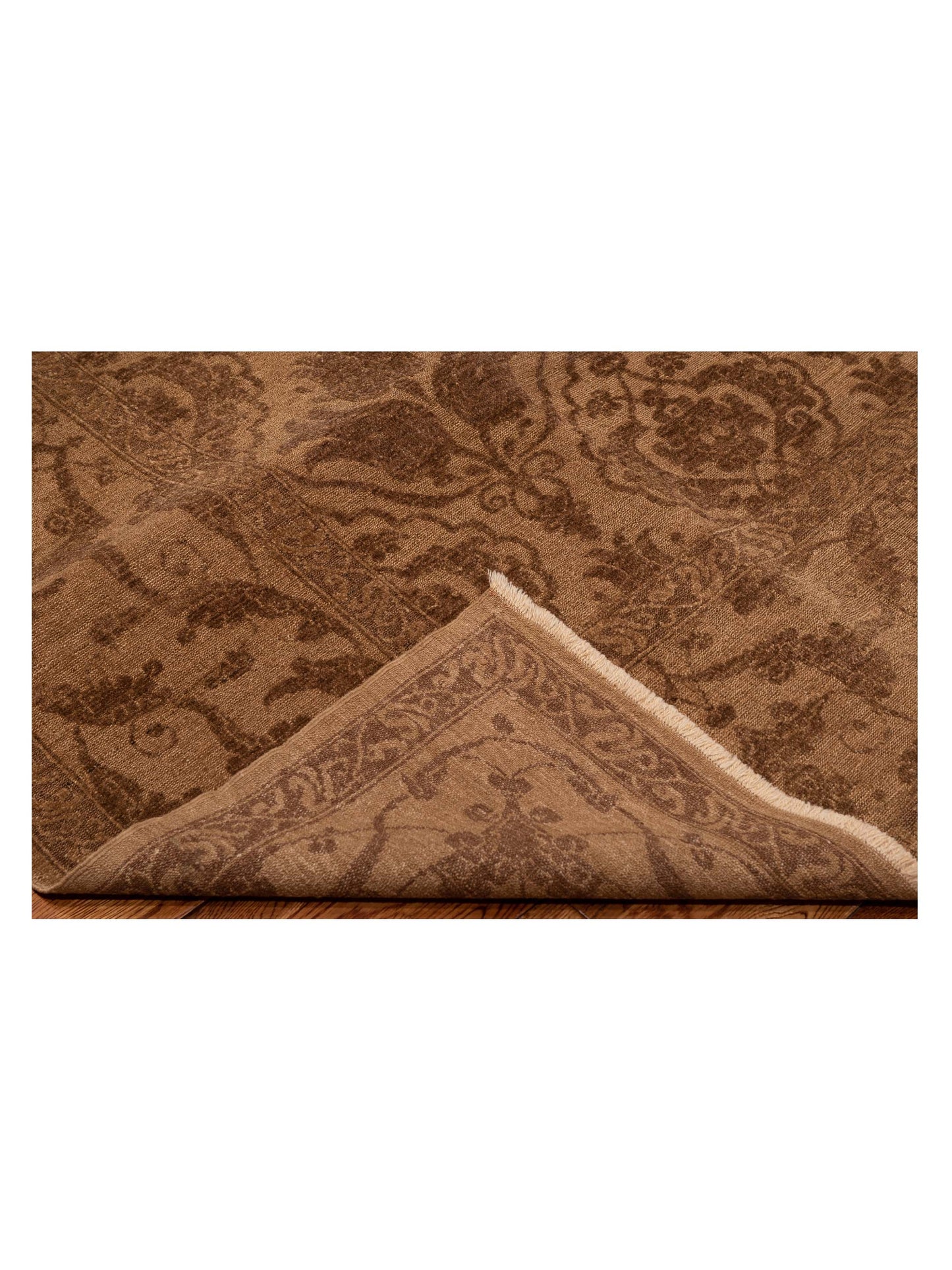 Pasha Defne Tulip Brown Dark Brown Transitional Hand Knotted Rug