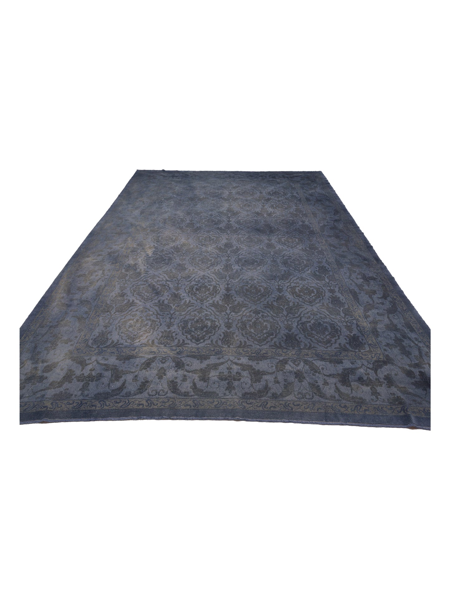 Pasha Color Bouquet 113942 Blue Charcoal Transitional Hand Knotted Rug