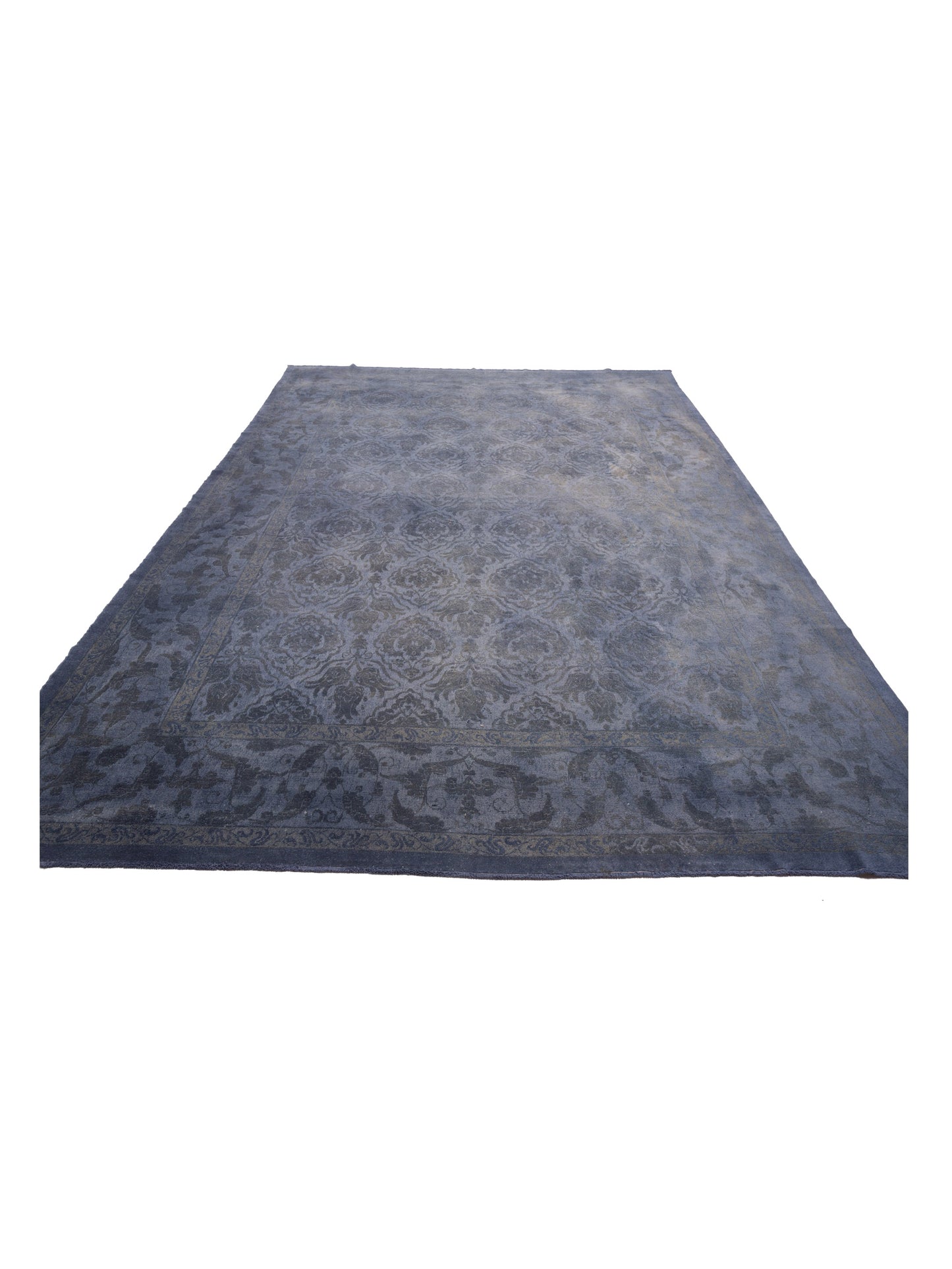 Pasha Color Bouquet 113942 Blue Charcoal Transitional Hand Knotted Rug