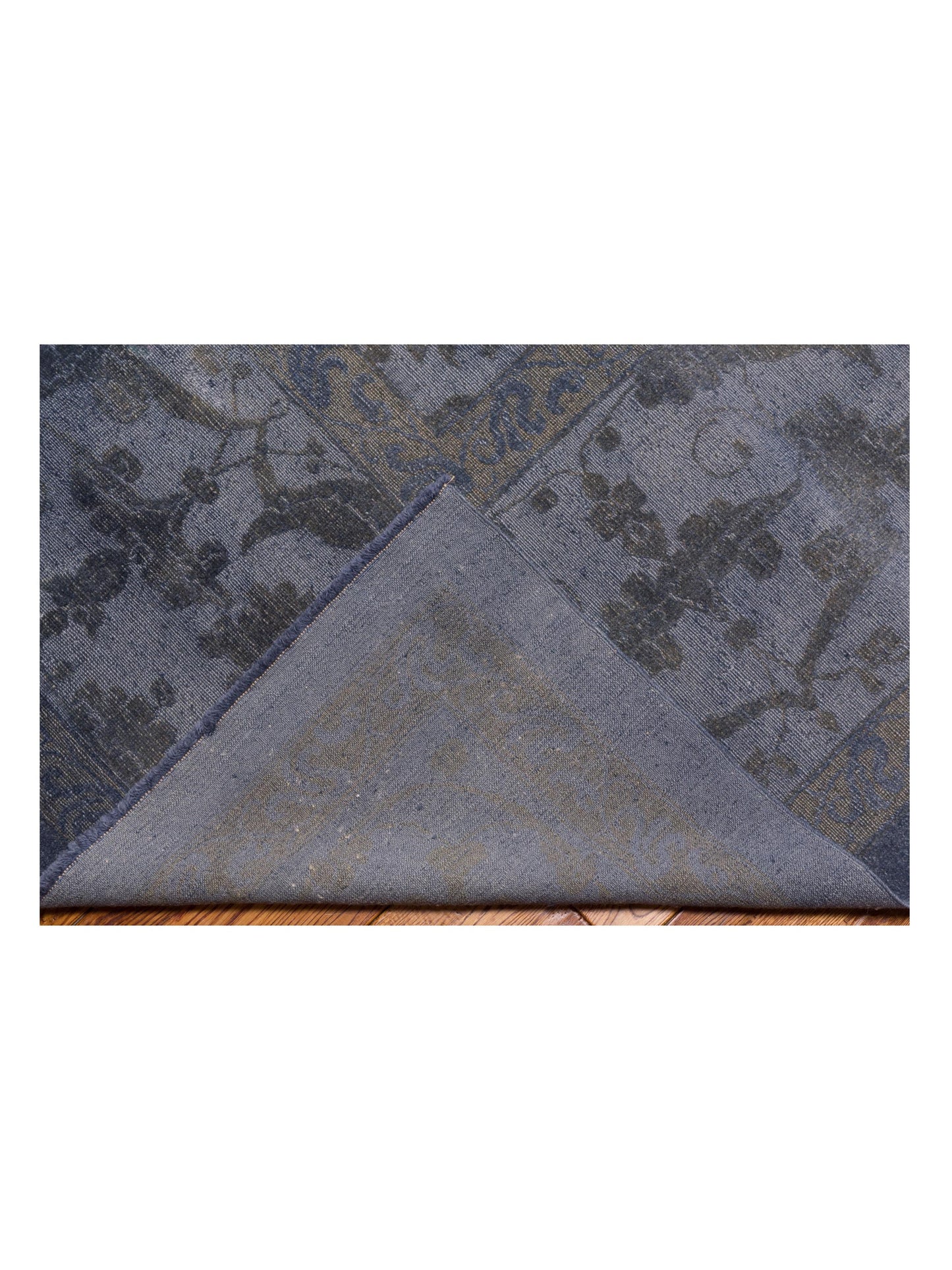 Pasha Color Bouquet 113942 Blue Charcoal Transitional Hand Knotted Rug