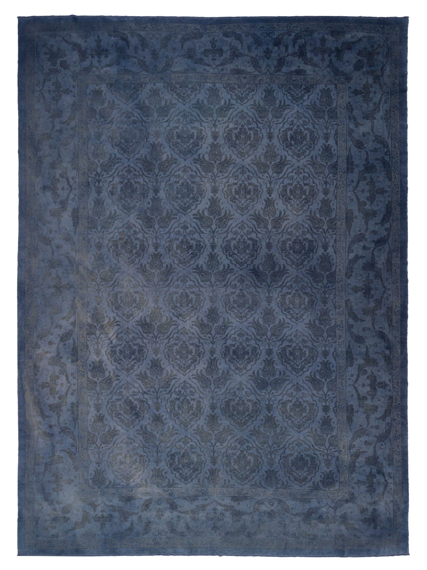 Pasha Color Bouquet 113942 Blue Transitional Hand Knotted Rug