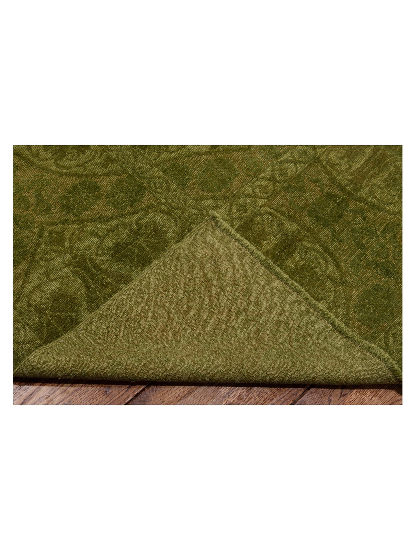 Pasha Color Bouquet 113945 Green Green Transitional Hand Knotted Rug