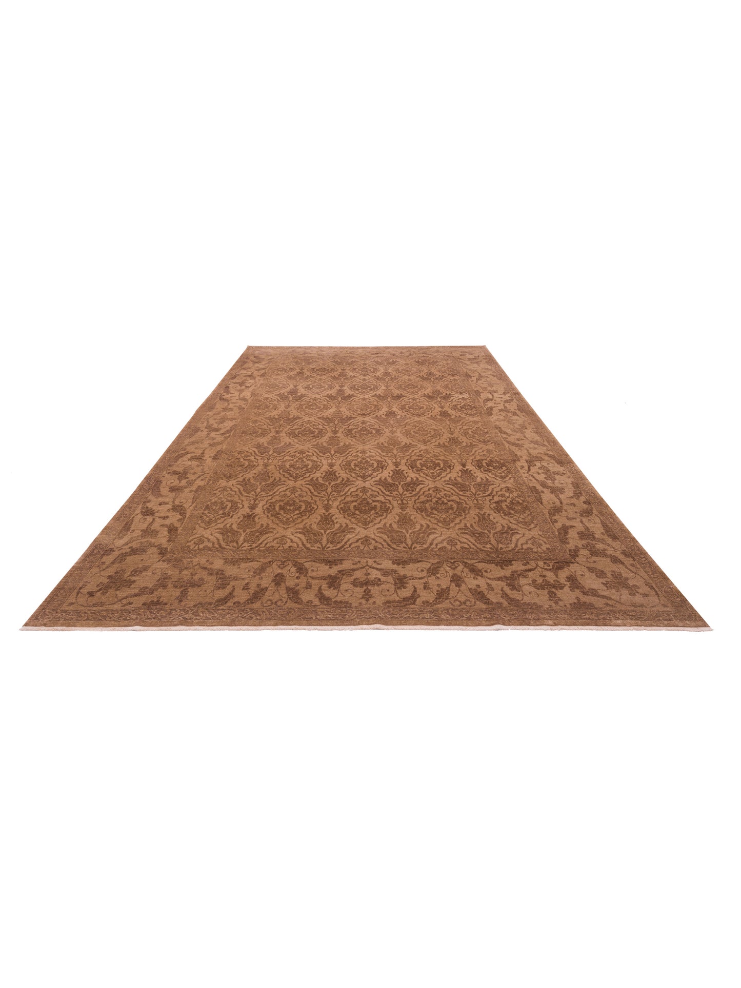 Pasha Defne Tulip Brown Dark Brown Transitional Hand Knotted Rug