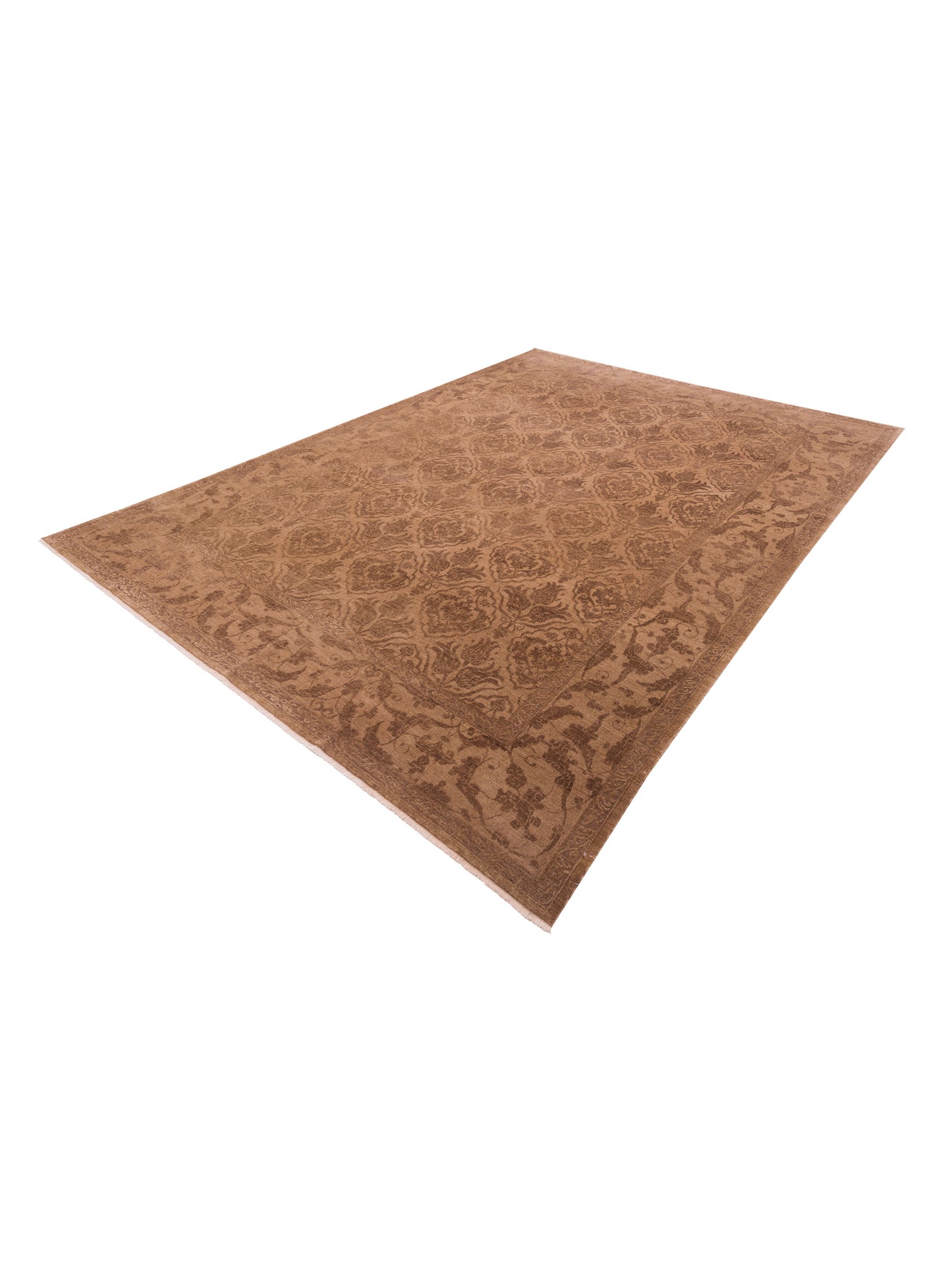 Pasha Defne Tulip Brown Dark Brown Transitional Hand Knotted Rug