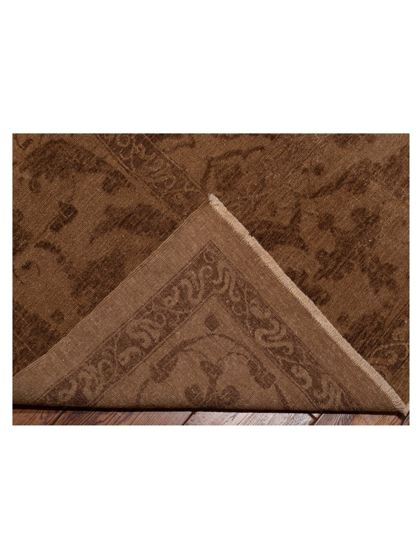 Pasha Defne Tulip Brown Dark Brown Transitional Hand Knotted Rug