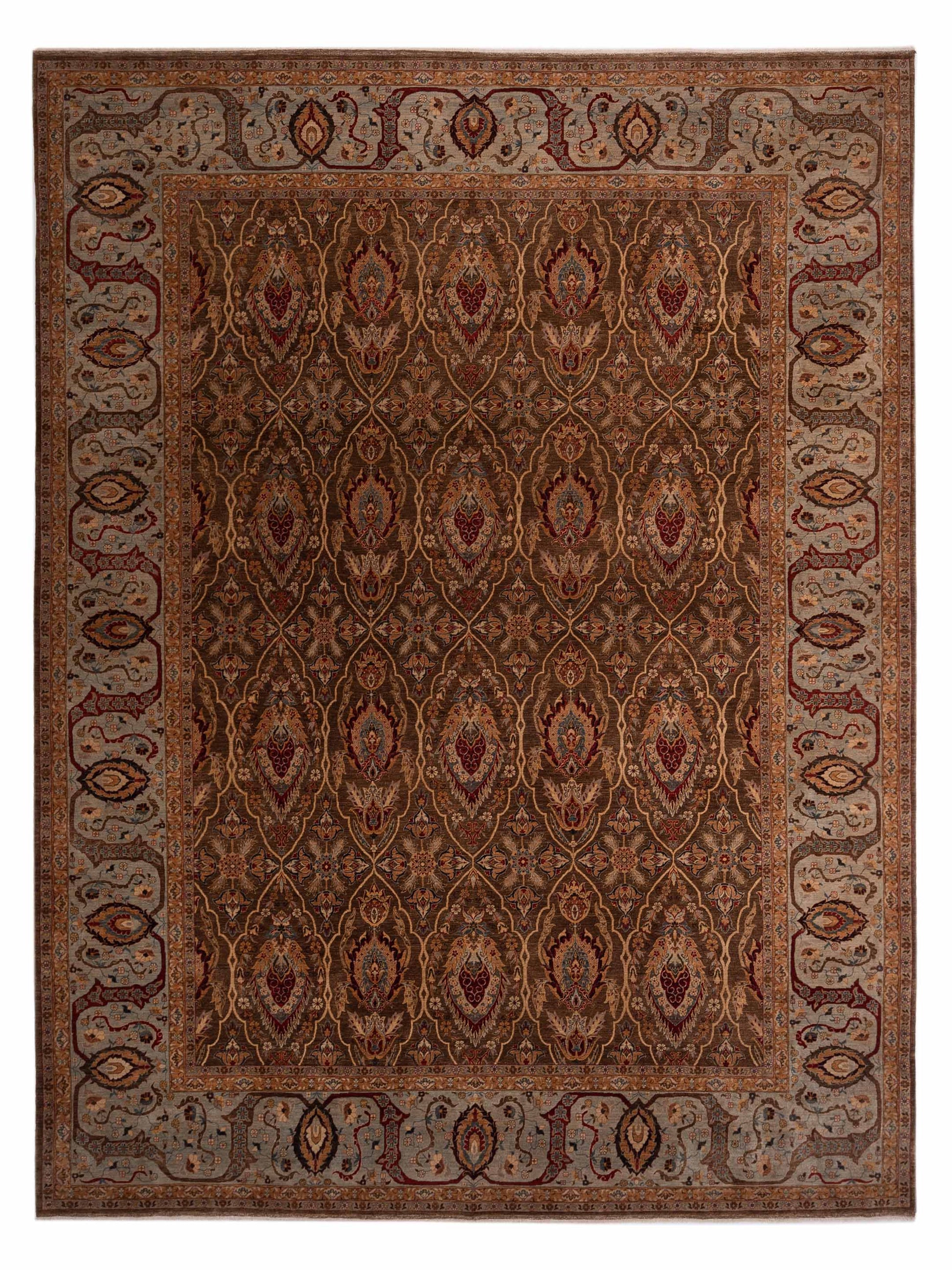 Pasha Firuze Simla Brown Traditional Hand Knotted Rug