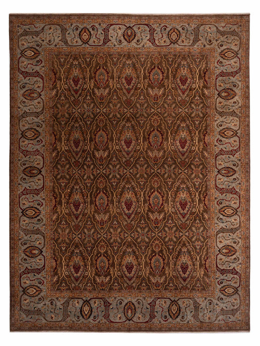 Pasha Firuze Simla Brown Traditional Hand Knotted Rug