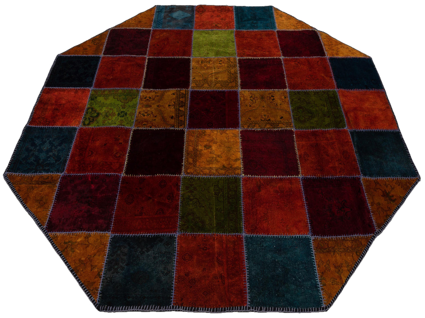 Pasha Turkish Vestige Patchwork 114226 Multi  Contemporary Hand Knotted Rug