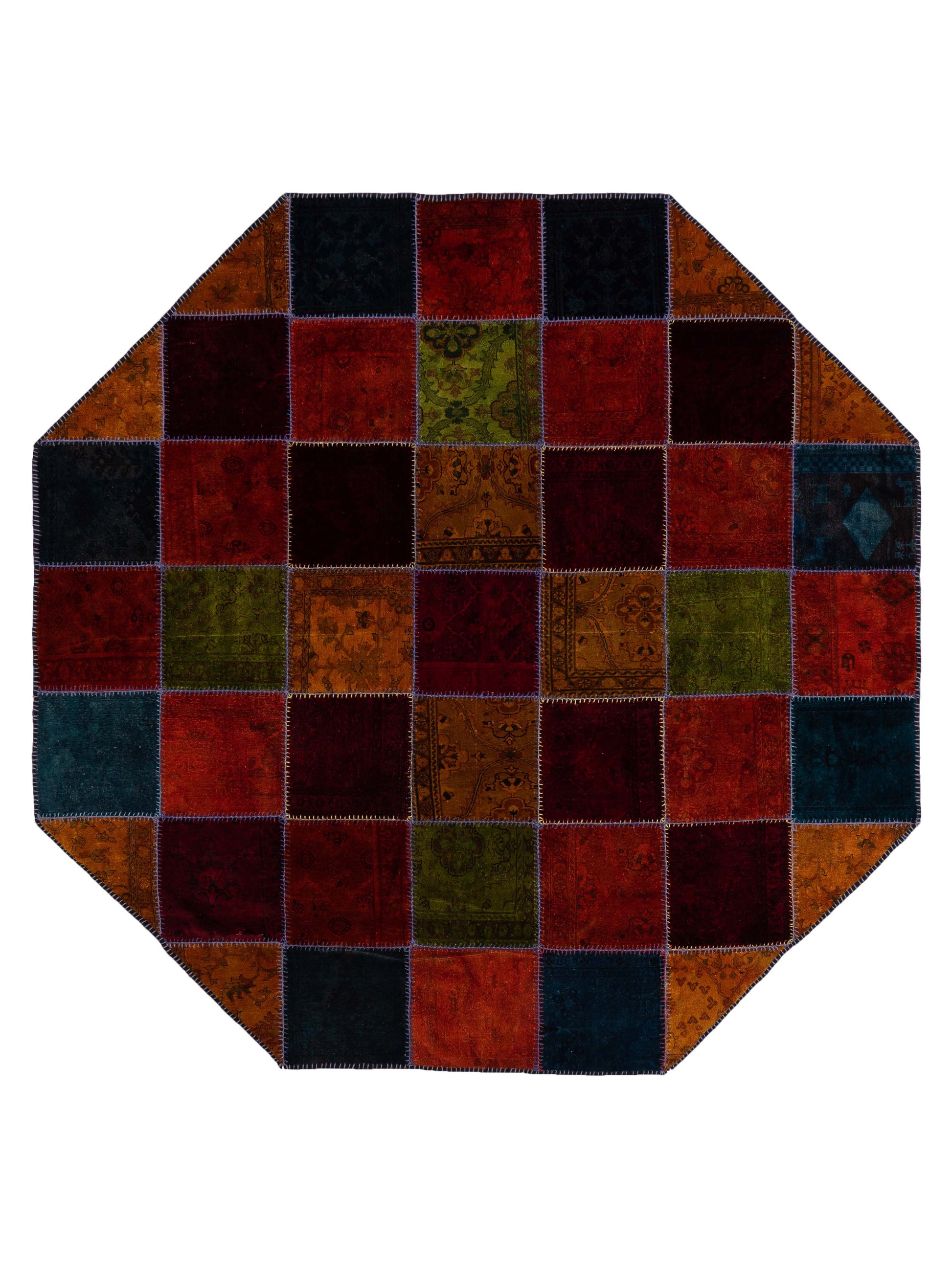 Pasha Turkish Vestige Patchwork 114226 Multi Contemporary Hand Knotted Rug