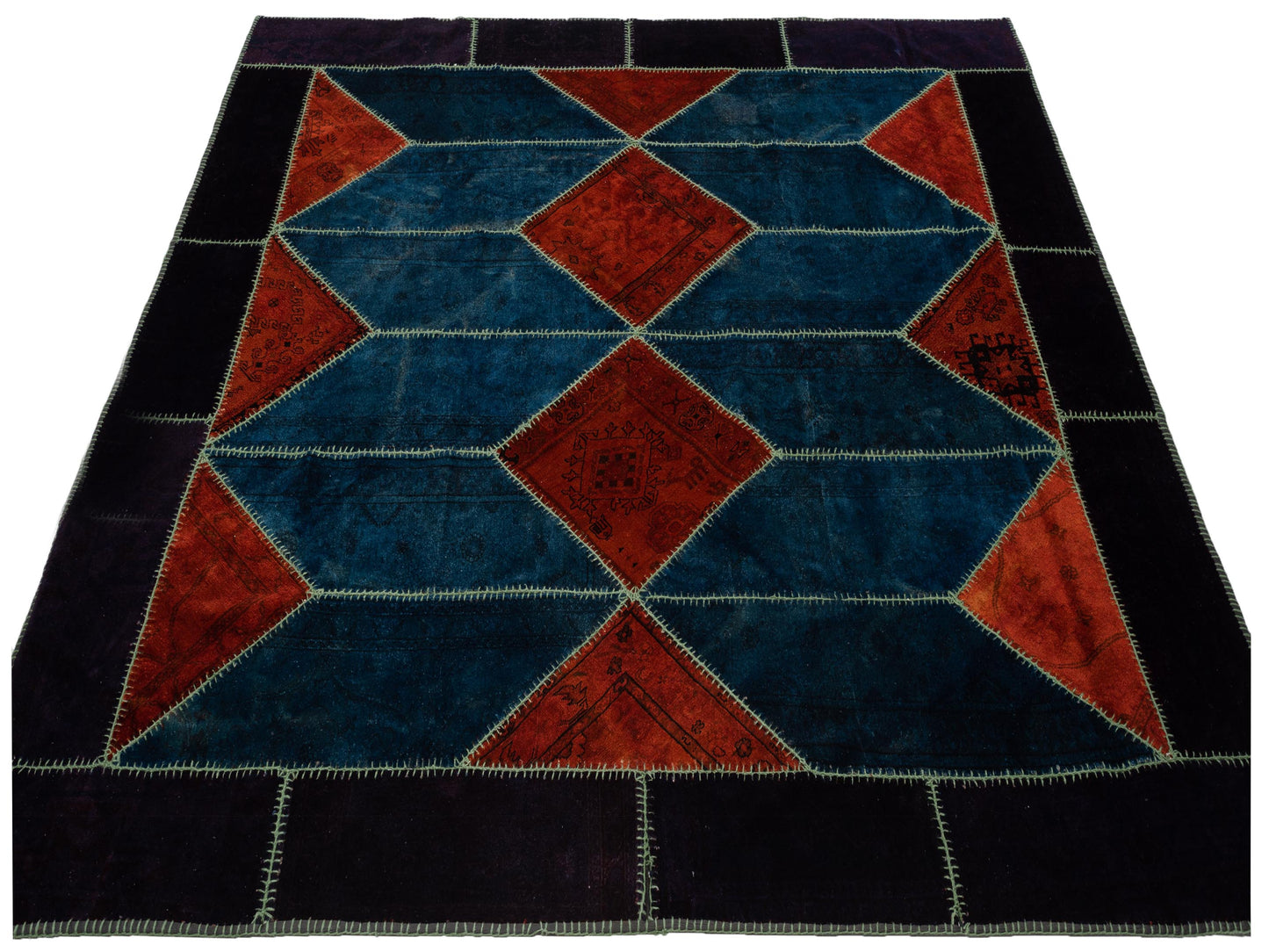 Pasha Turkish Vestige Patchwork 114238 Multi  Contemporary Hand Knotted Rug