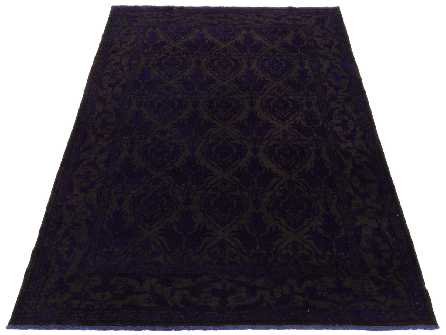 Pasha Color Bouquet 114935 Charcoal Purple Transitional Hand Knotted Rug