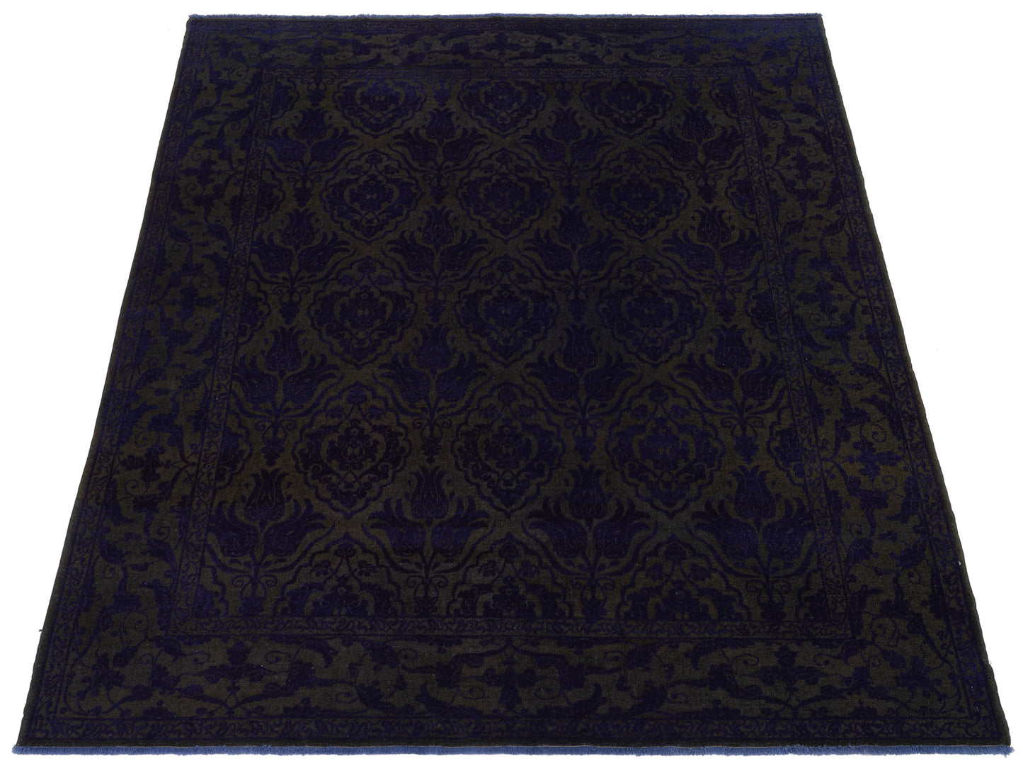 Pasha Color Bouquet 114938 Charcoal Purple Transitional Hand Knotted Rug