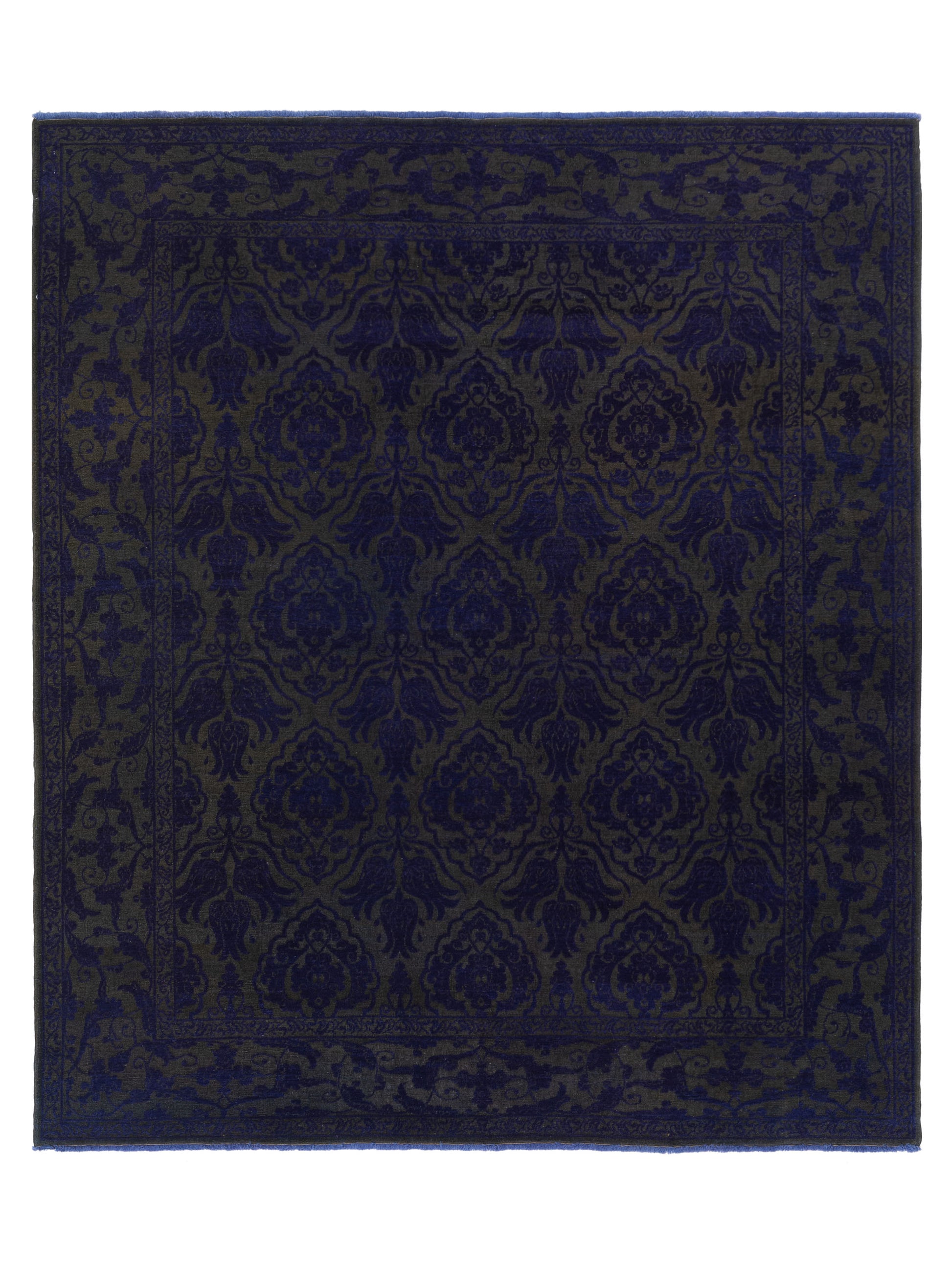 Pasha Color Bouquet 114938 Charcoal Transitional Hand Knotted Rug