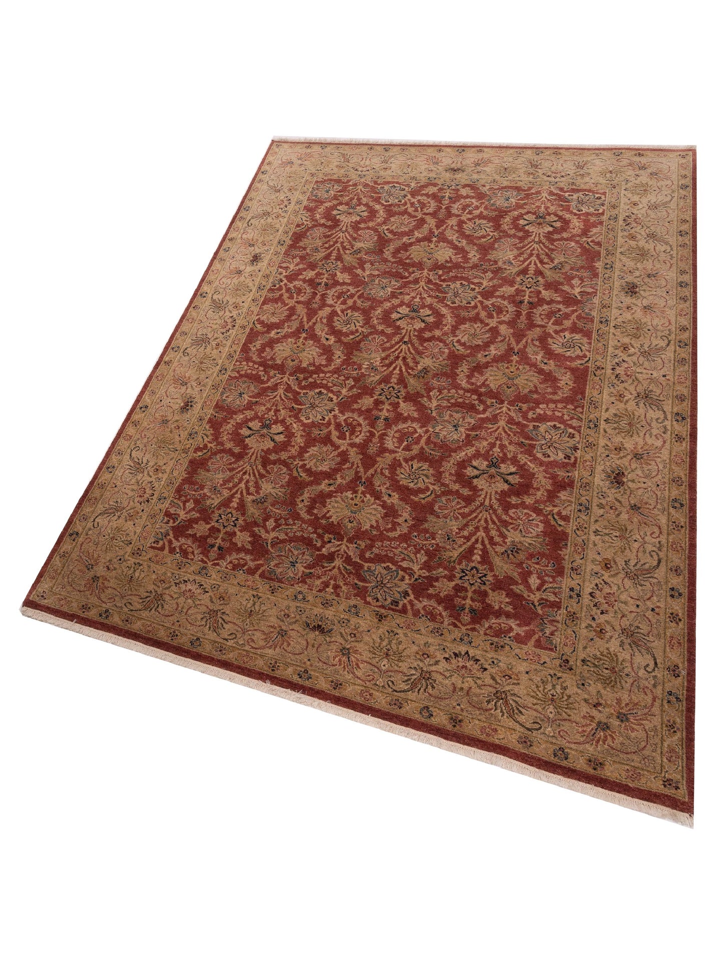 Rajpur Platinum 115022 Red Gold Traditional Hand Knotted Rug