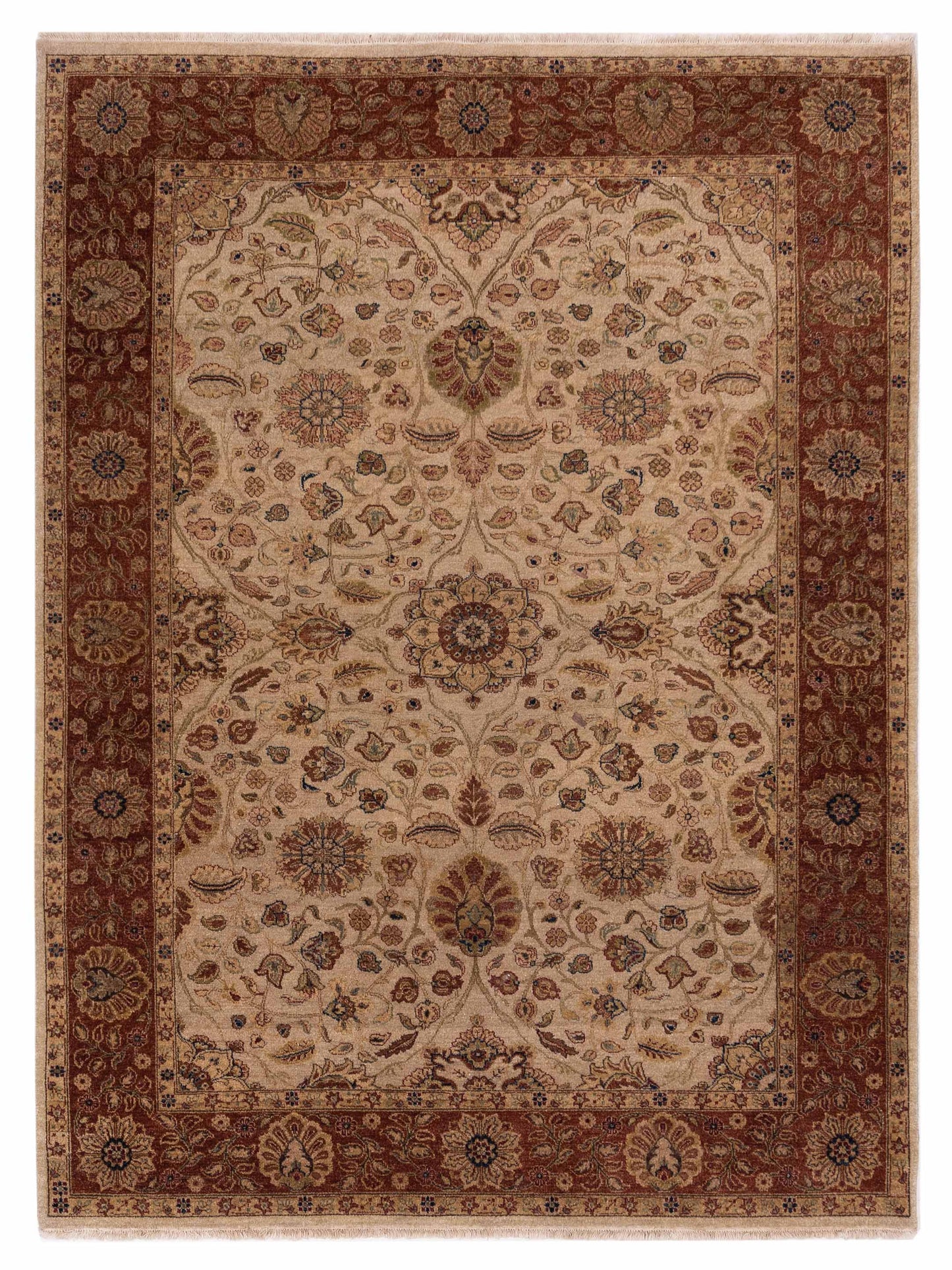 Rajpur Jahan 115025 Ivory Traditional Hand Knotted Rug