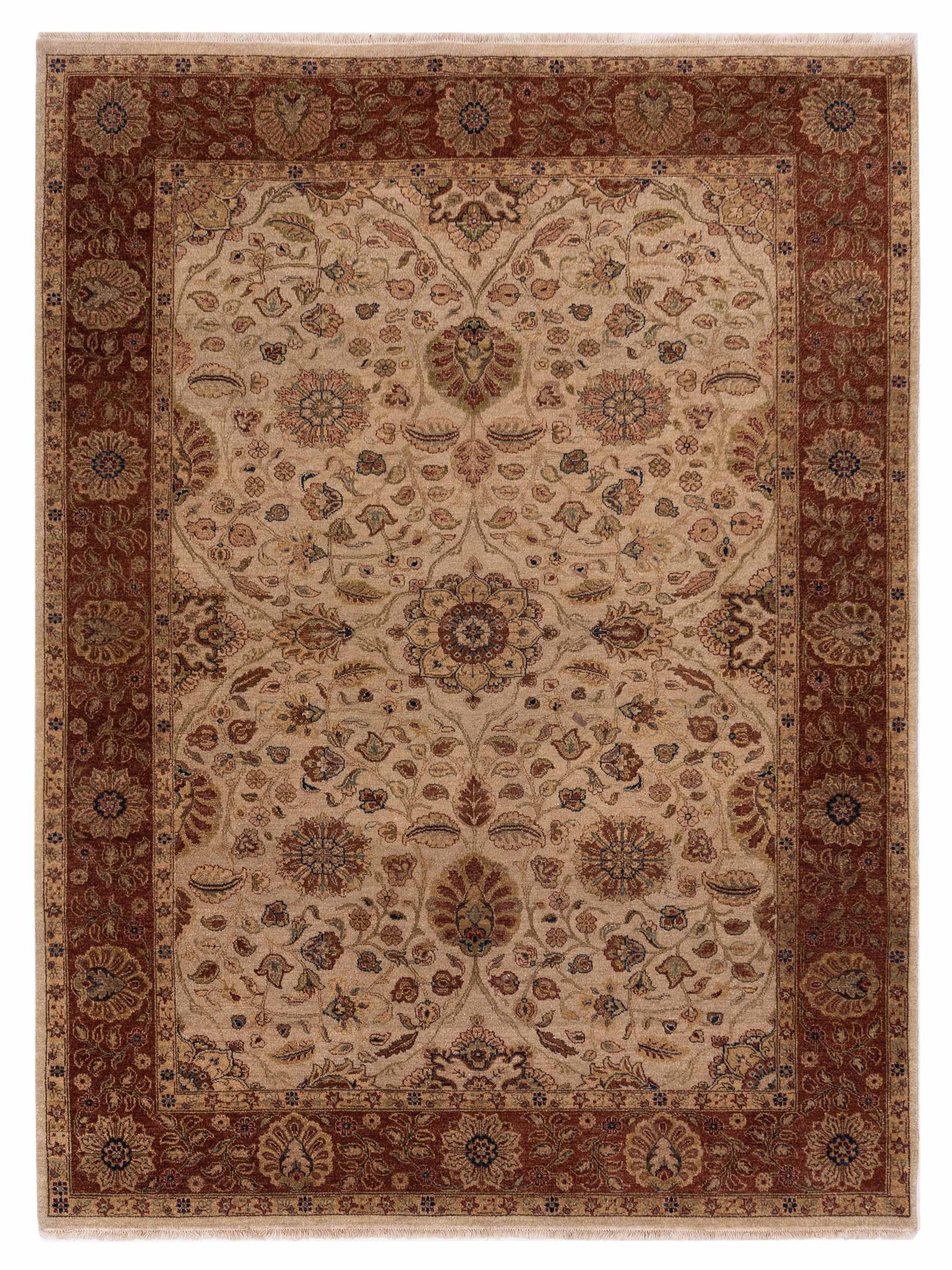 Rajpur Jahan 115025 Ivory Traditional Hand Knotted Rug