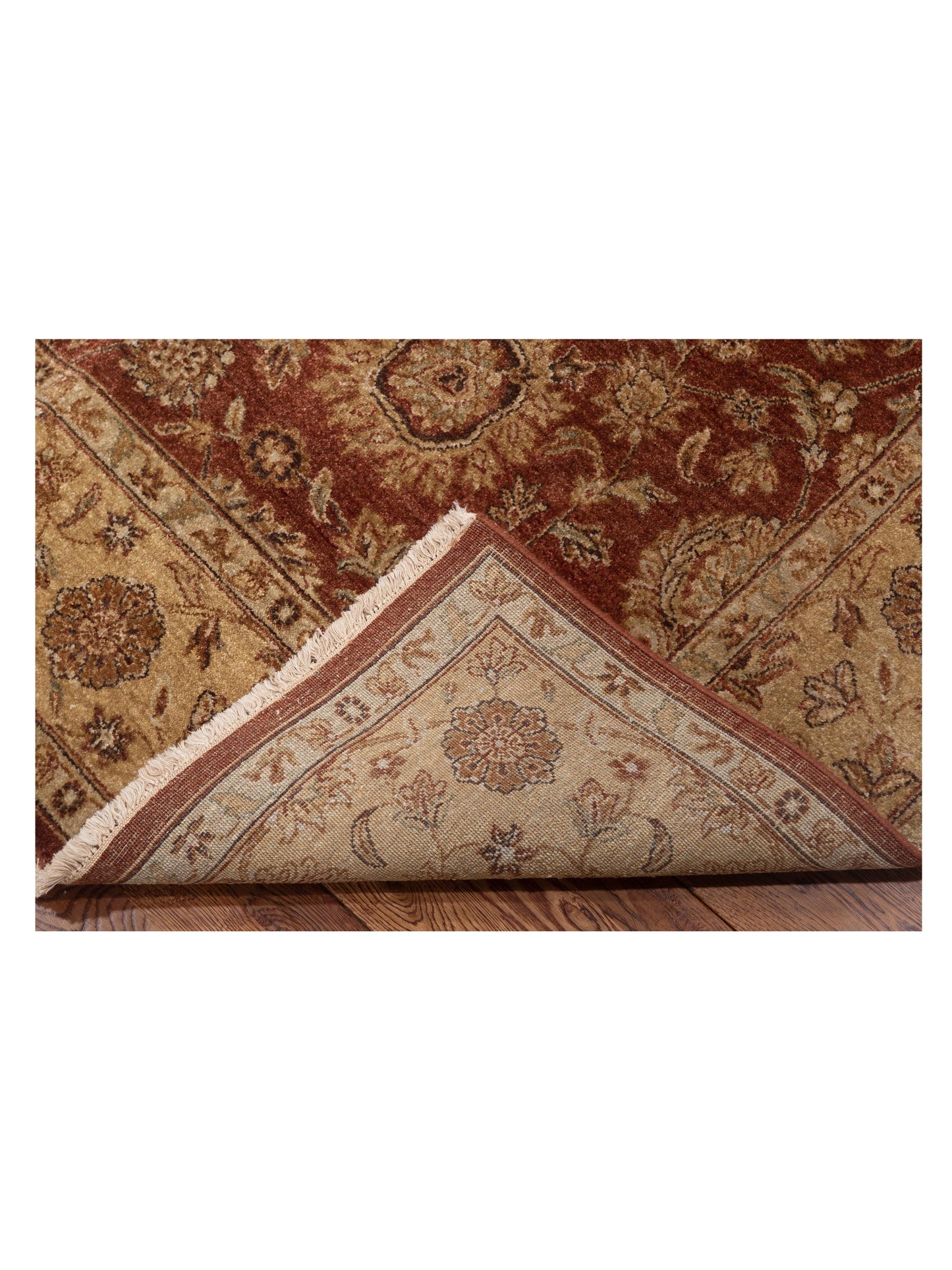 Rajpur Taj 115026 Rust Gold Traditional Hand Knotted Rug