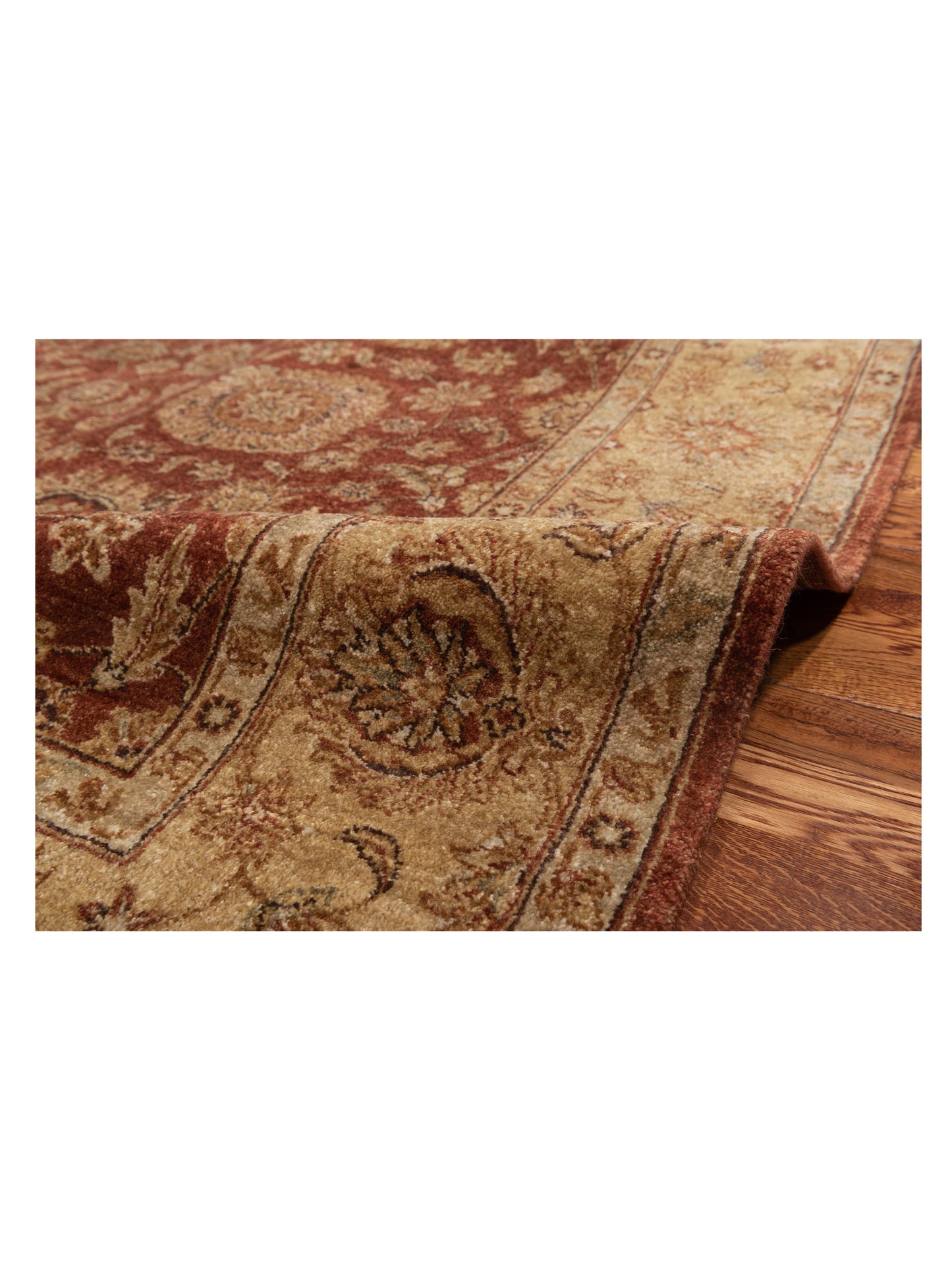 Rajpur Taj 115026 Rust Gold Traditional Hand Knotted Rug