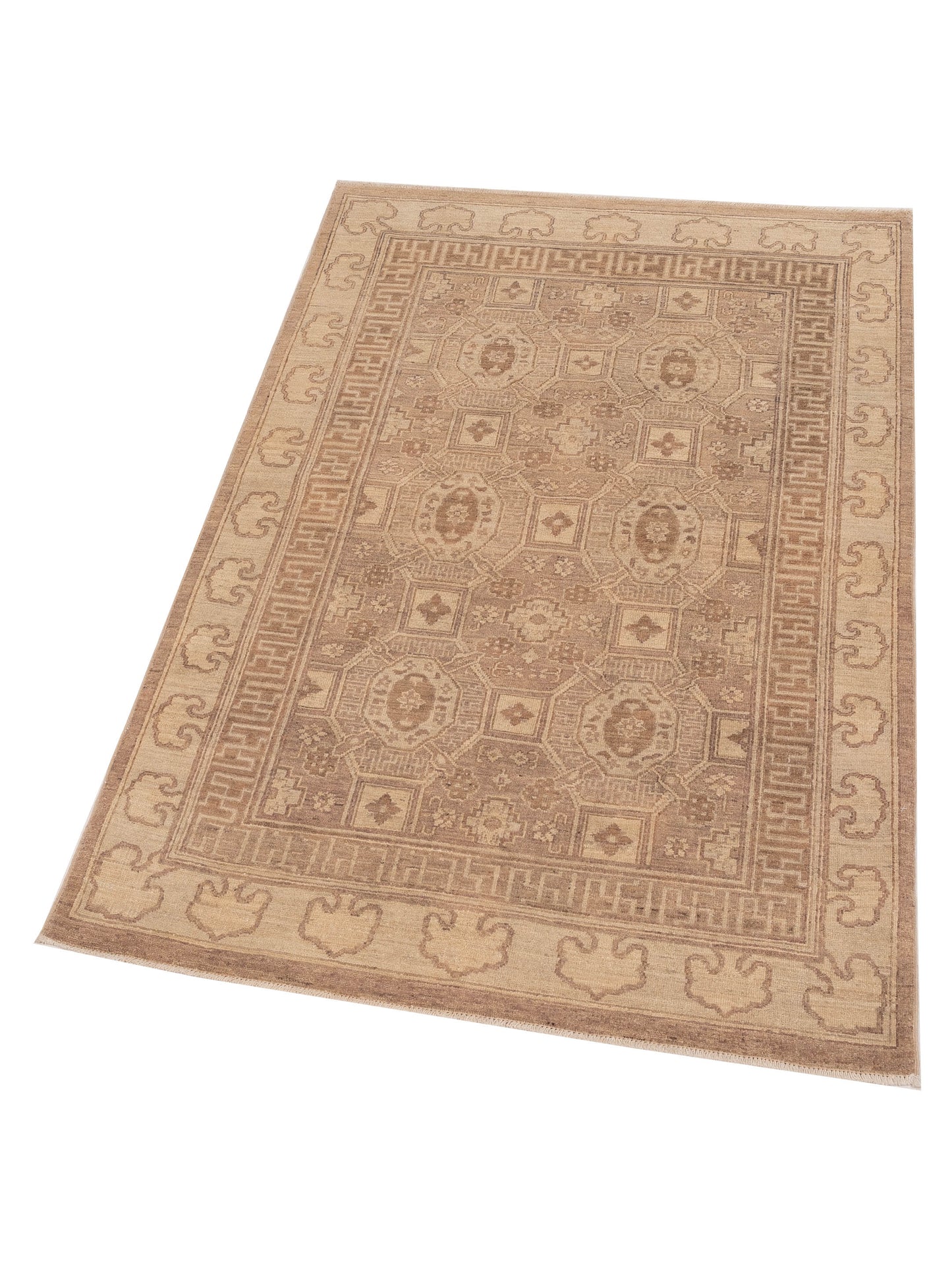 Nomad Laila 115187 Brown Ivory Transitional Hand Knotted Rug