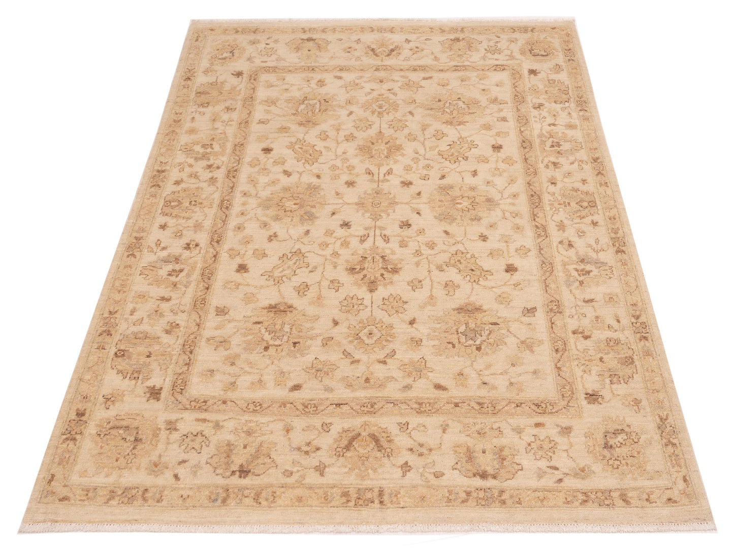 Nomad Laila 115249 Ivory Ivory Transitional Hand Knotted Rug