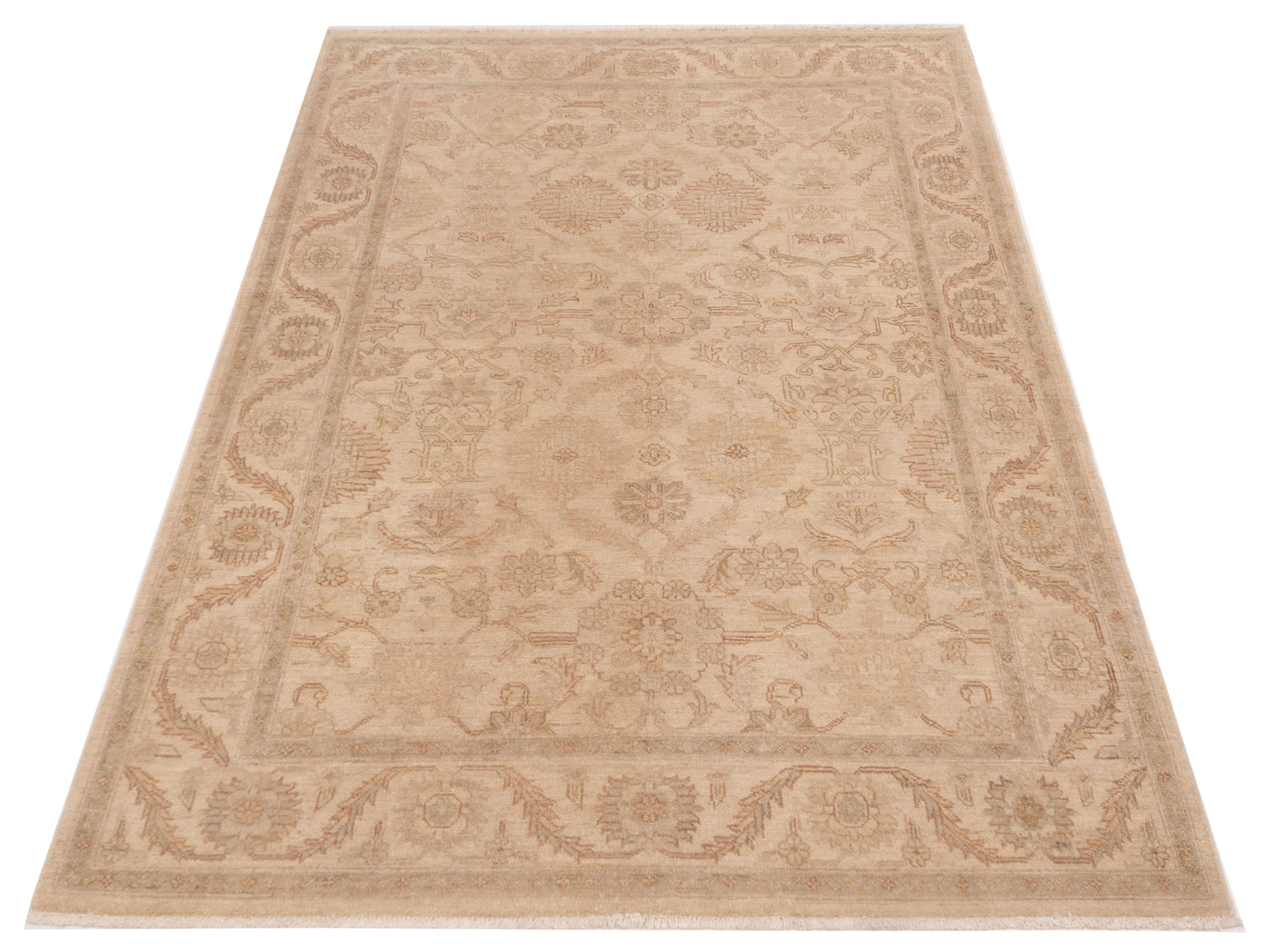 Nomad Laila 115251 Ivory Ivory Transitional Hand Knotted Rug