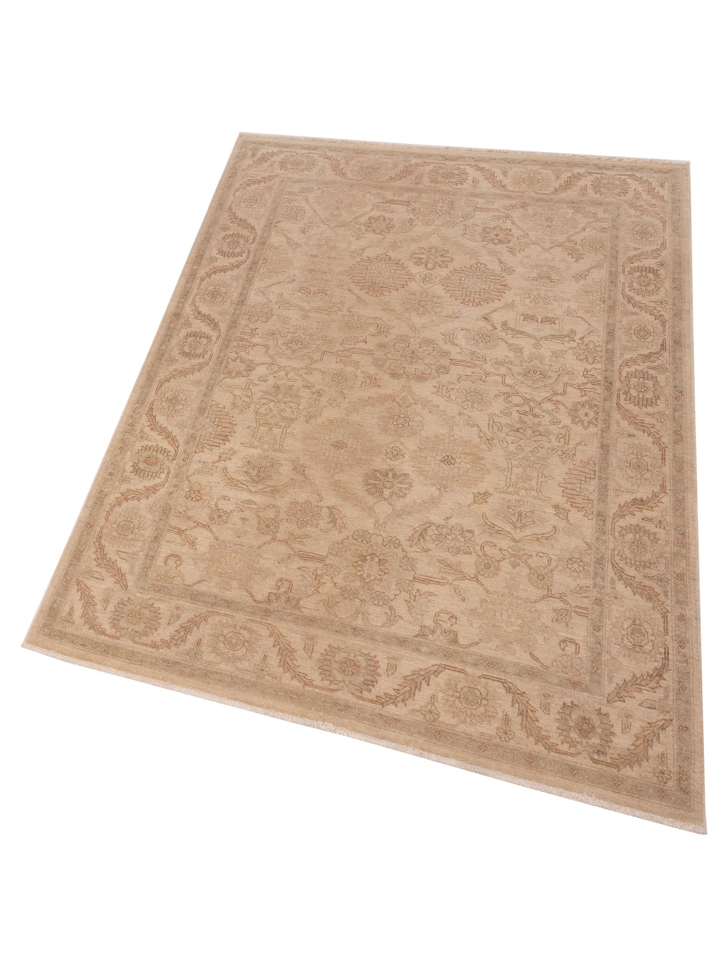 Nomad Laila 115251 Ivory Ivory Transitional Hand Knotted Rug