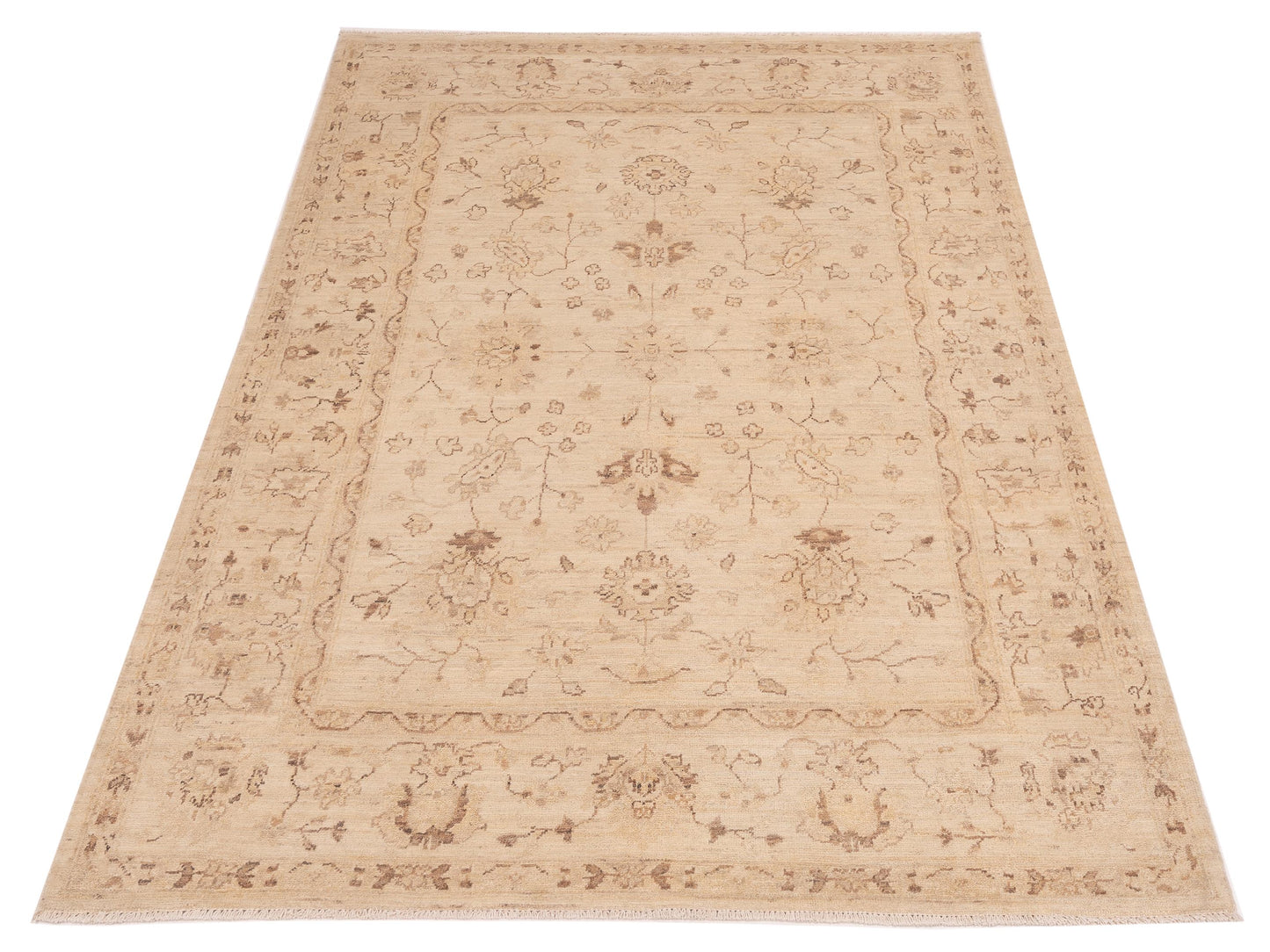 Nomad Laila 115270 Ivory Ivory Transitional Hand Knotted Rug