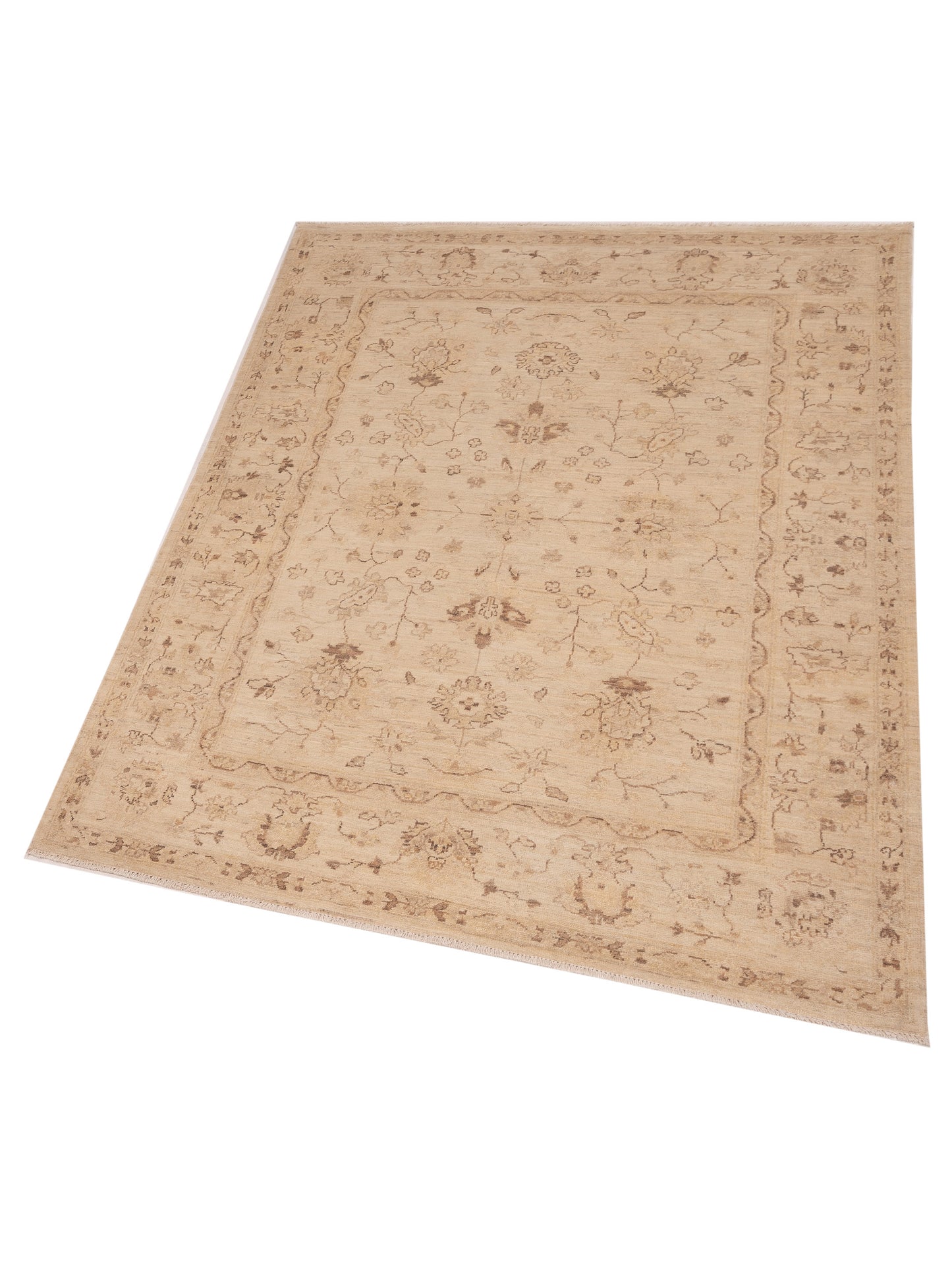 Nomad Laila 115270 Ivory Ivory Transitional Hand Knotted Rug