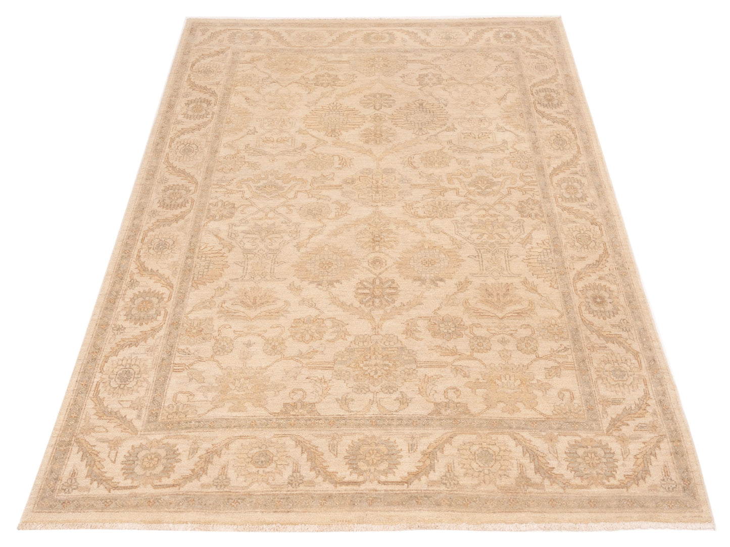 Nomad Laila 115272 Ivory Ivory Transitional Hand Knotted Rug