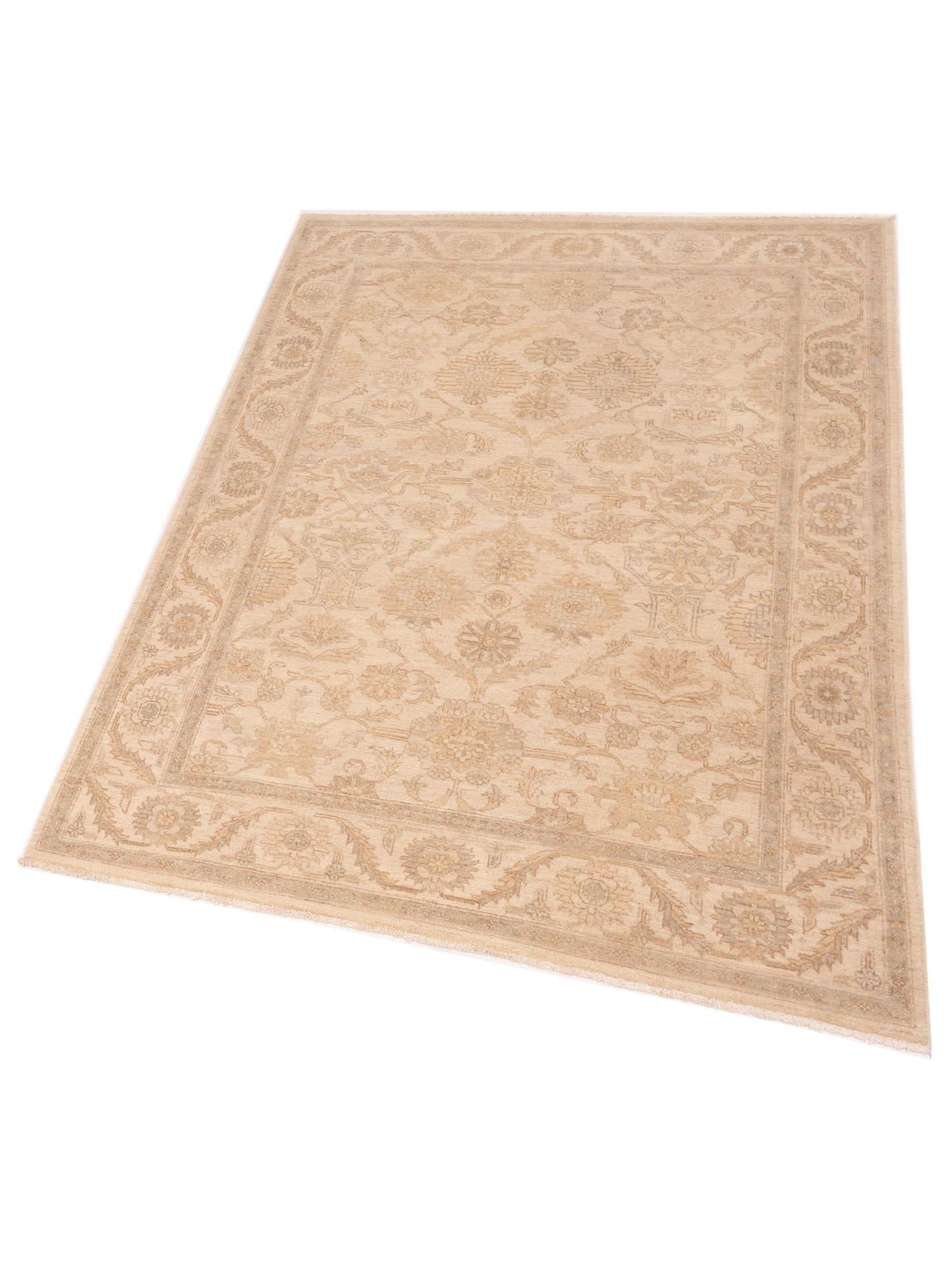 Nomad Laila 115272 Ivory Ivory Transitional Hand Knotted Rug