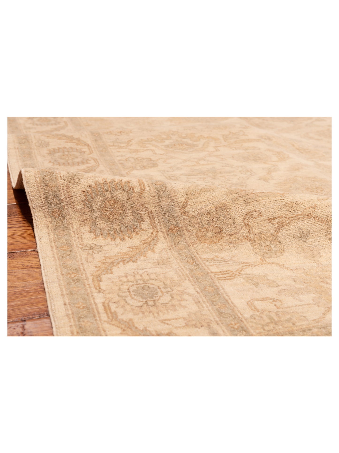 Nomad Laila 115272 Ivory Ivory Transitional Hand Knotted Rug