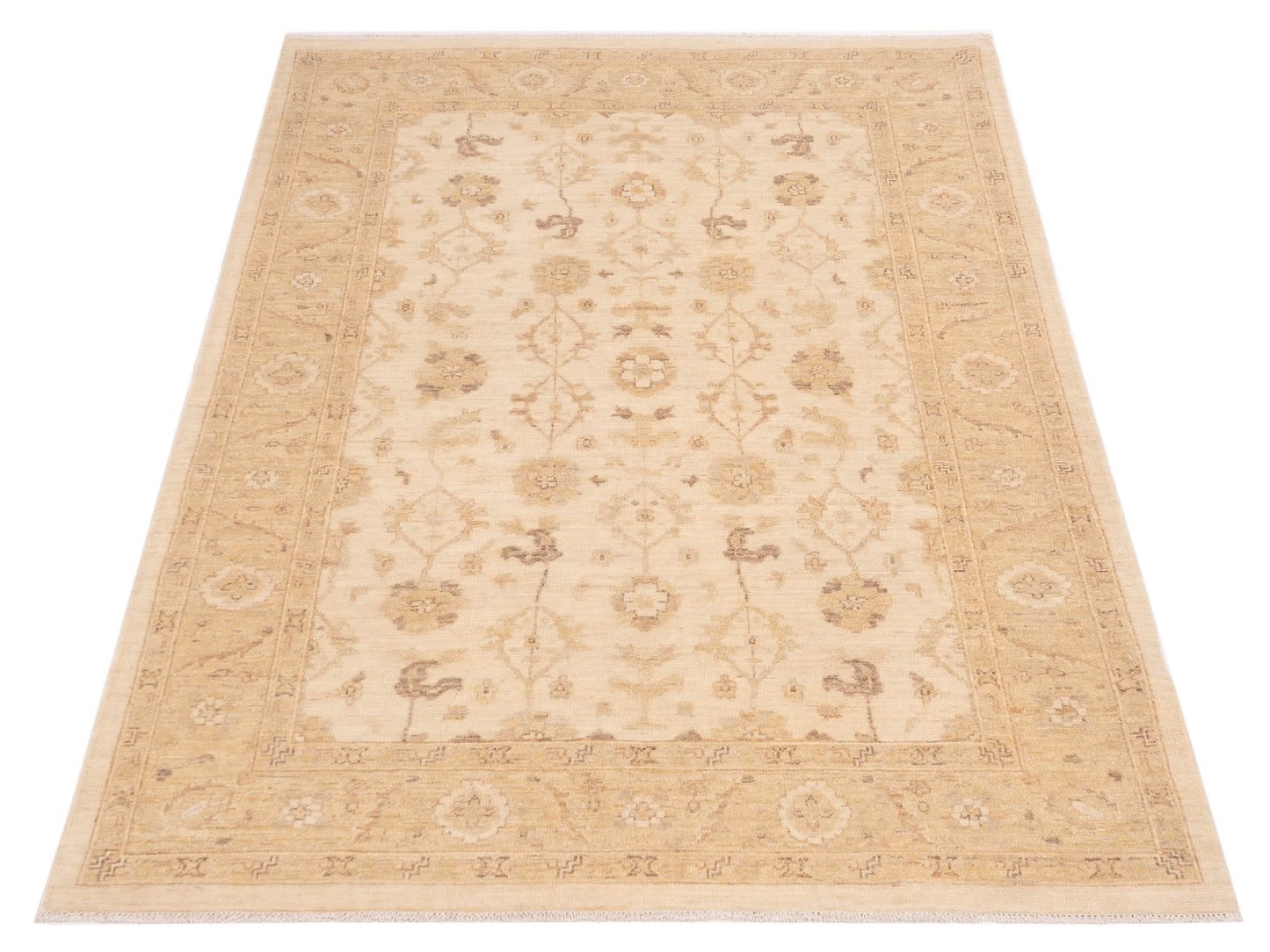 Nomad Laila 115274 Ivory Gold Transitional Hand Knotted Rug