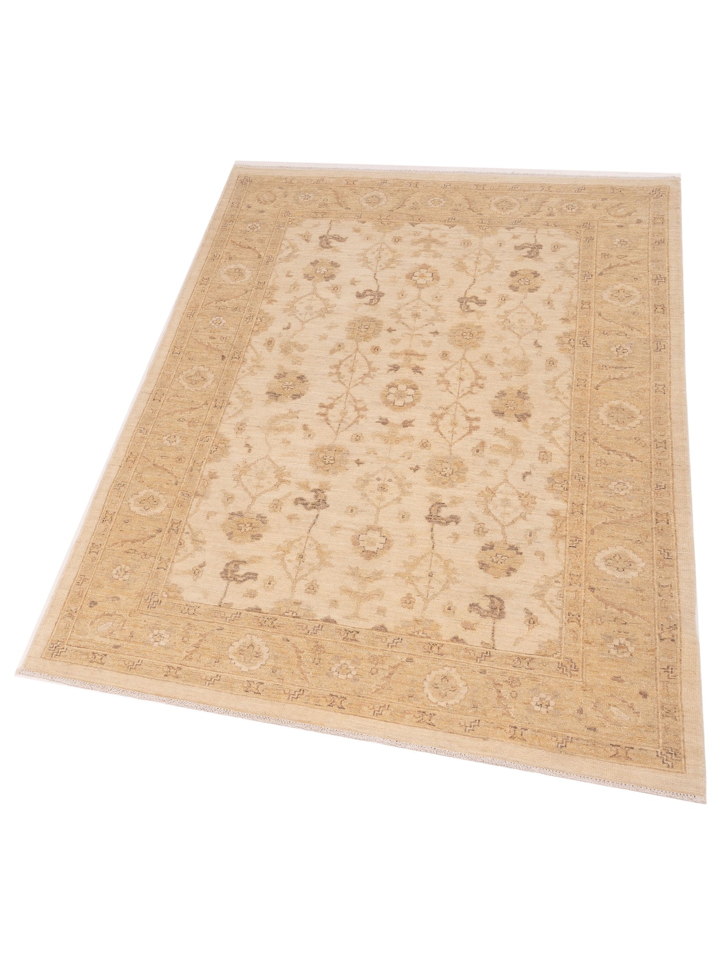 Nomad Laila 115274 Ivory Gold Transitional Hand Knotted Rug