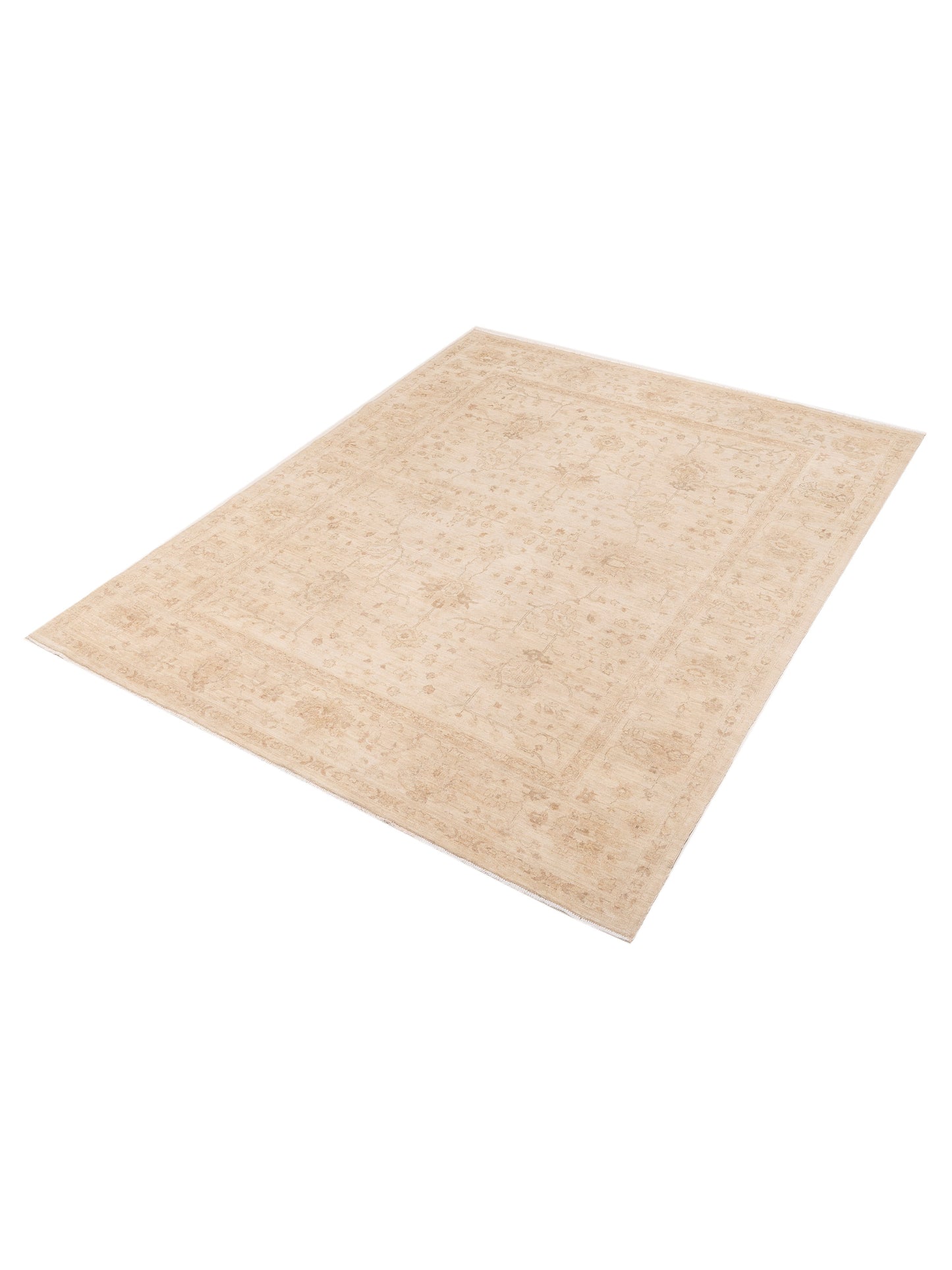 Nomad Laila 115278 Ivory Beige Transitional Hand Knotted Rug