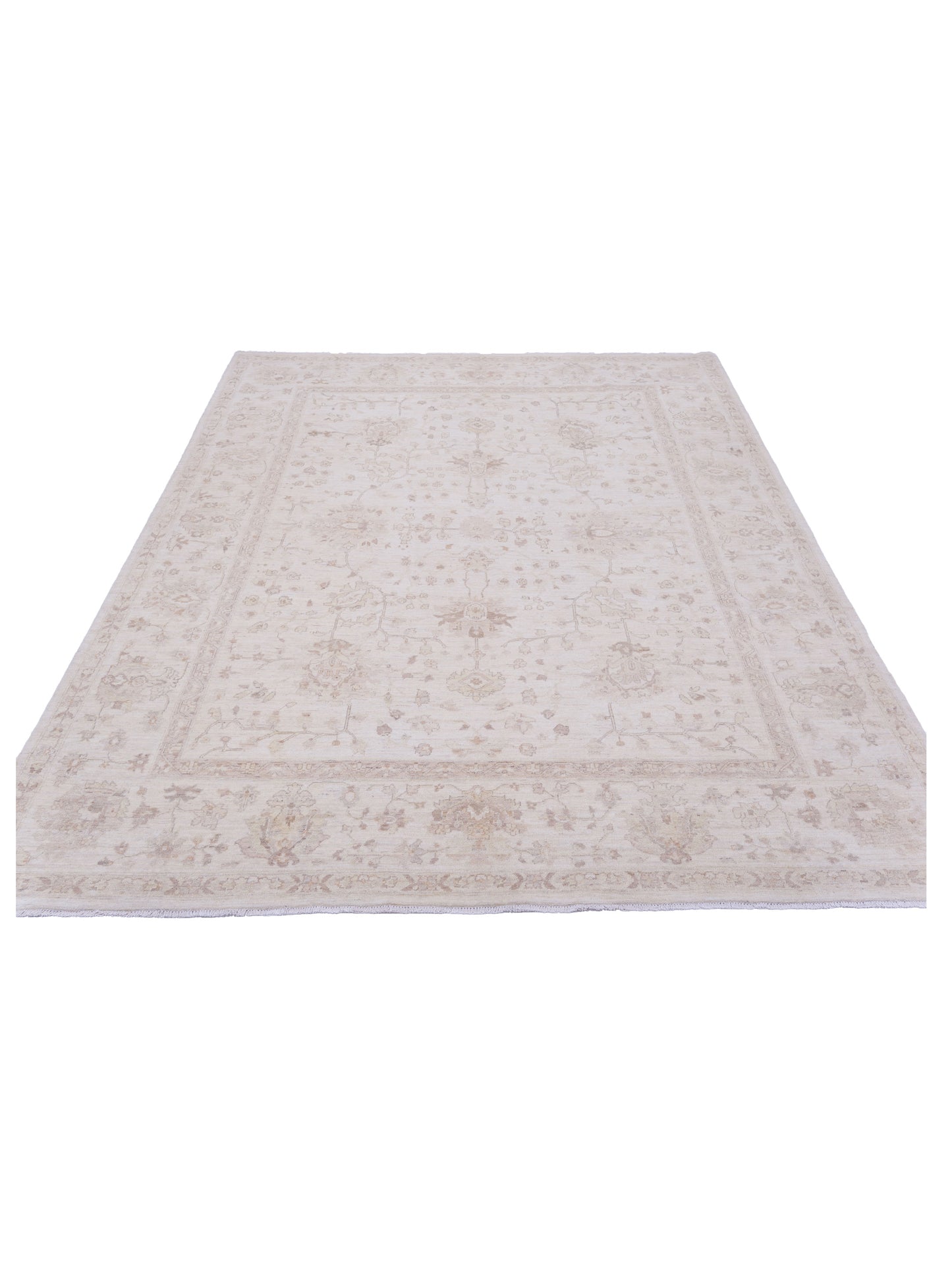 Nomad Laila 115278 Ivory Beige Transitional Hand Knotted Rug