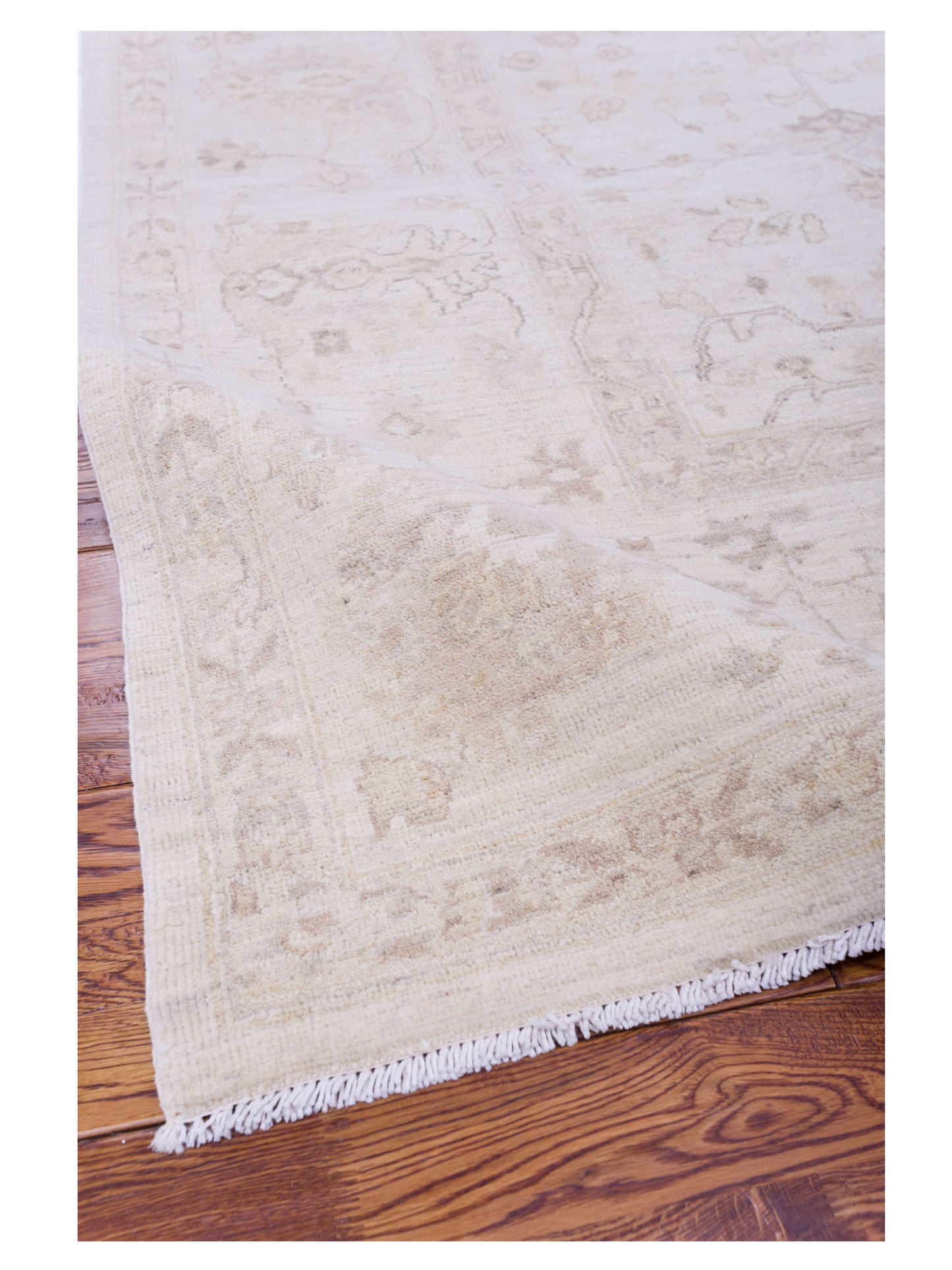 Nomad Laila 115278 Ivory Beige Transitional Hand Knotted Rug