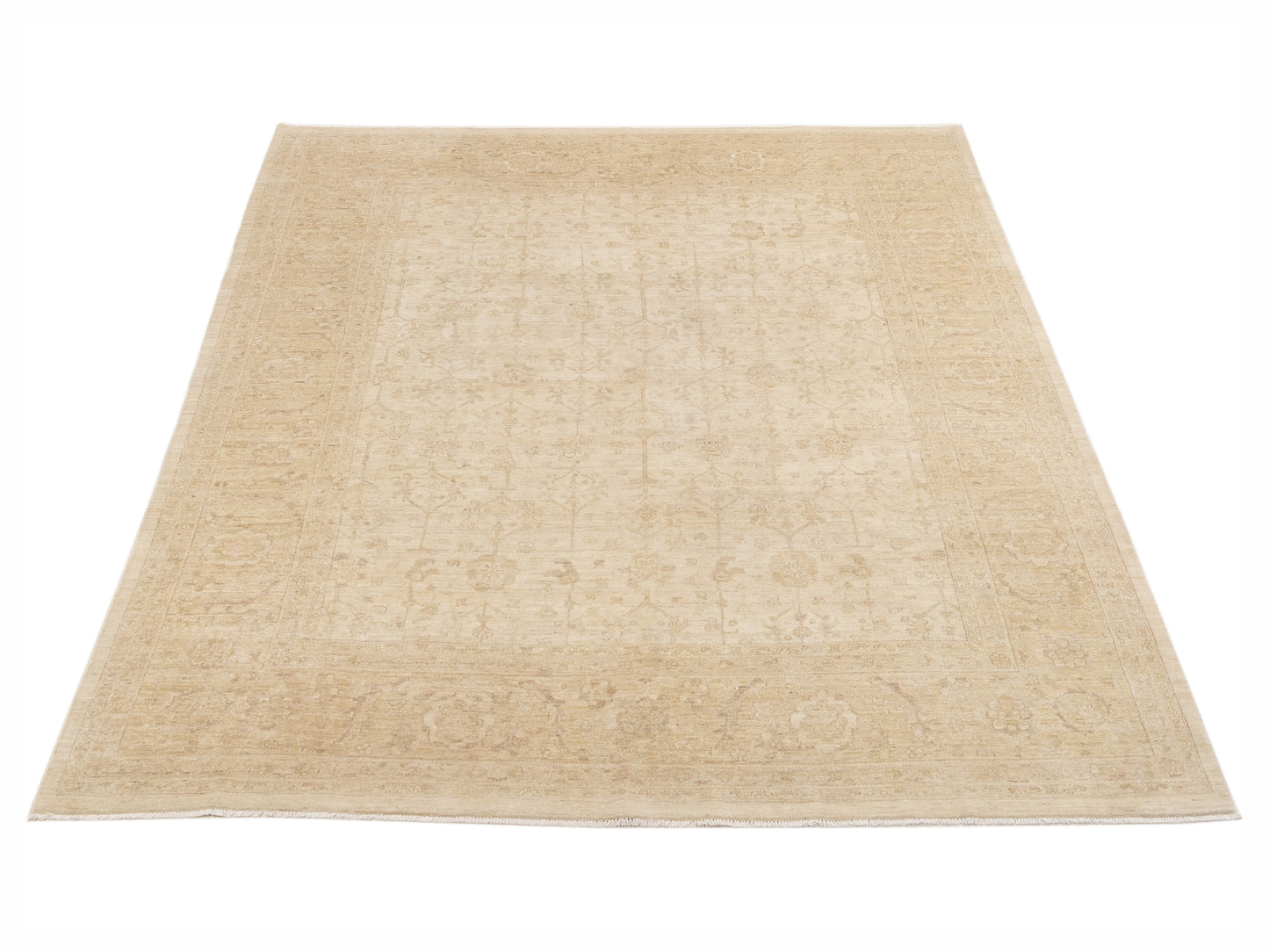 Nomad Laila 115283 Ivory Gold Transitional Hand Knotted Rug