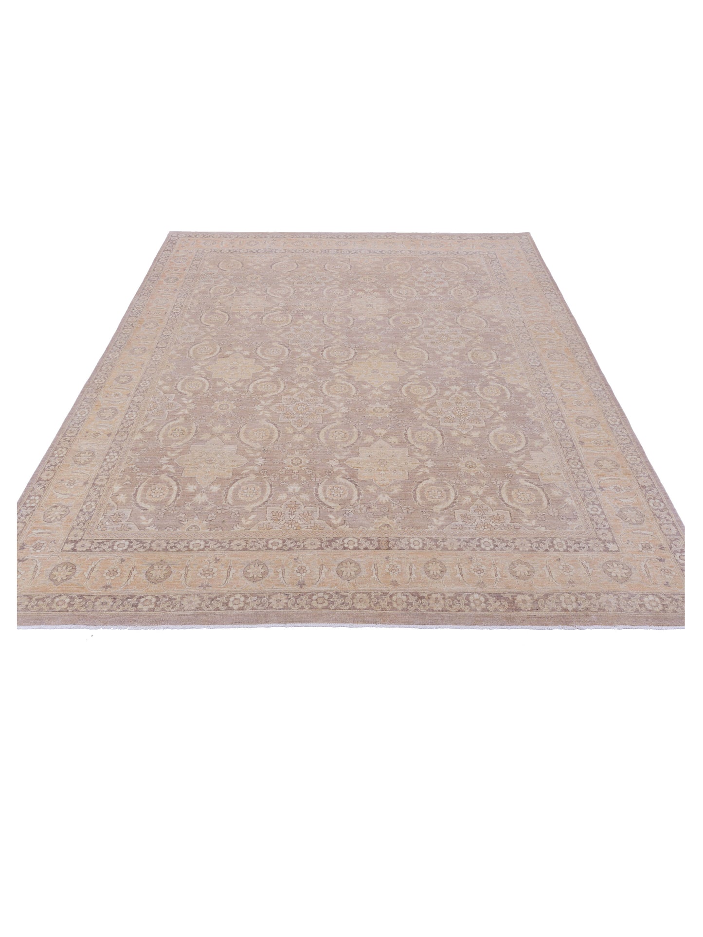 Nomad Laila 115285 Brown Gold Transitional Hand Knotted Rug