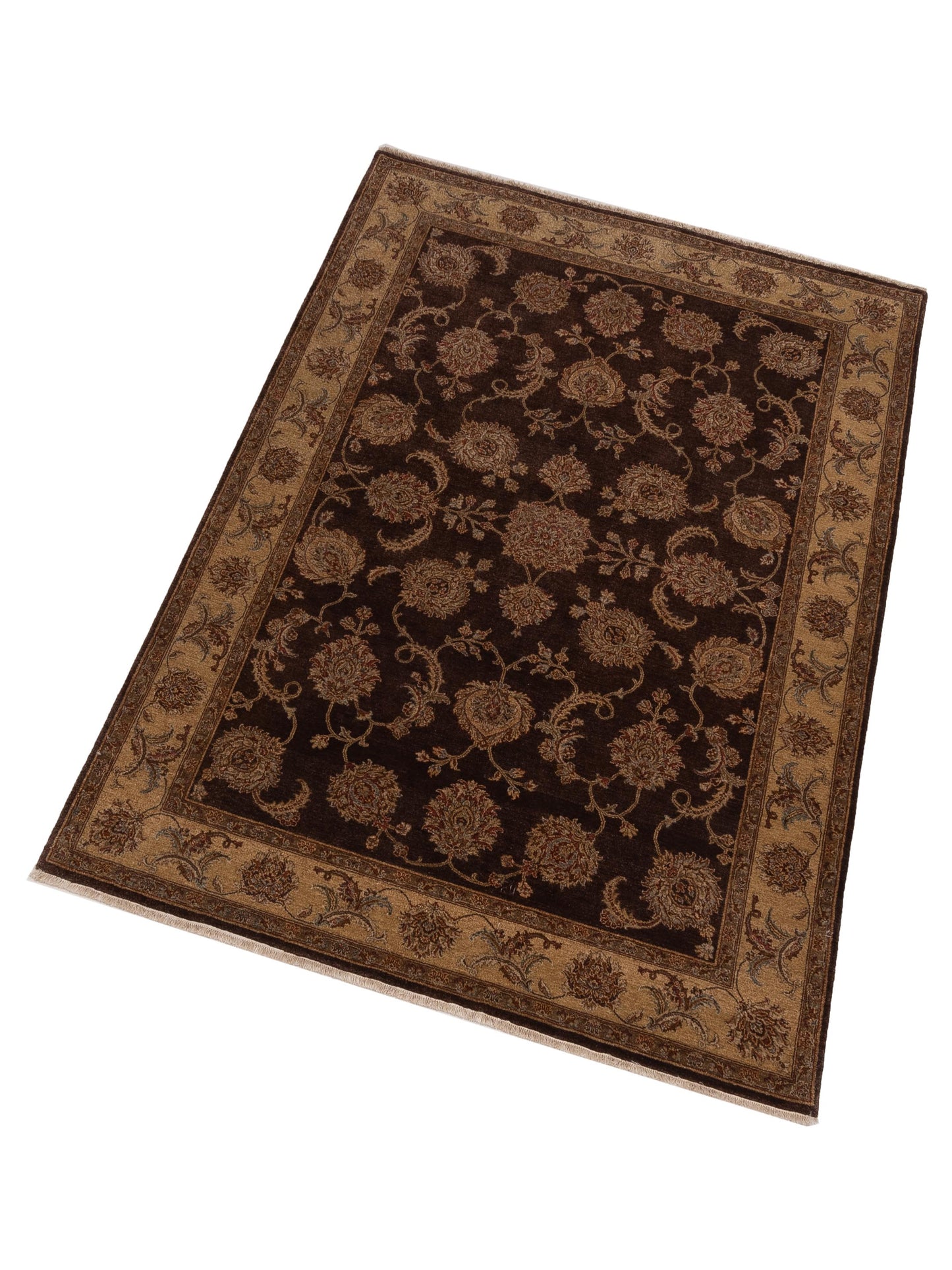 Rajpur Taj 115657 Plum Gold Traditional Hand Knotted Rug