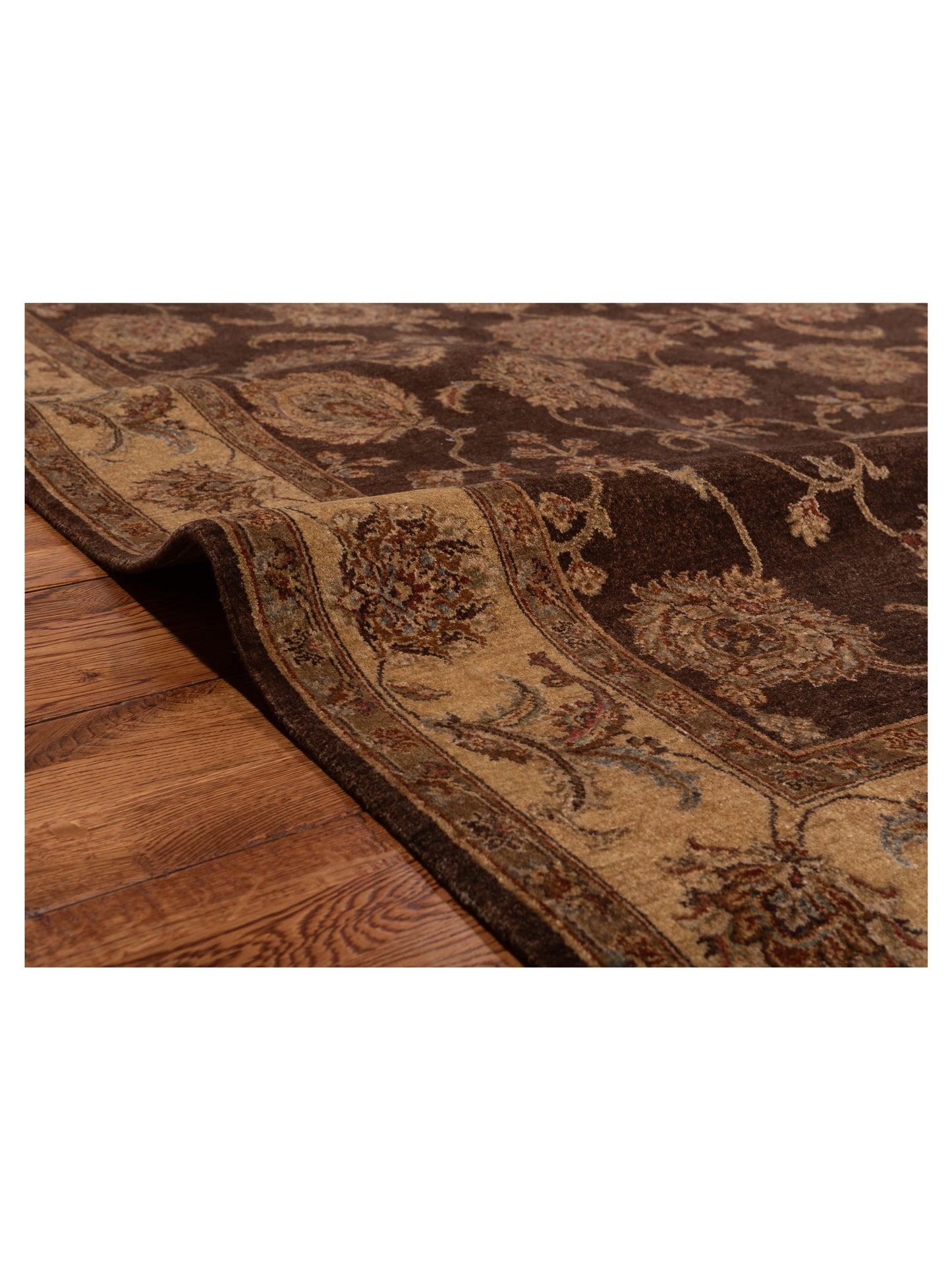 Rajpur Taj 115657 Plum Gold Traditional Hand Knotted Rug