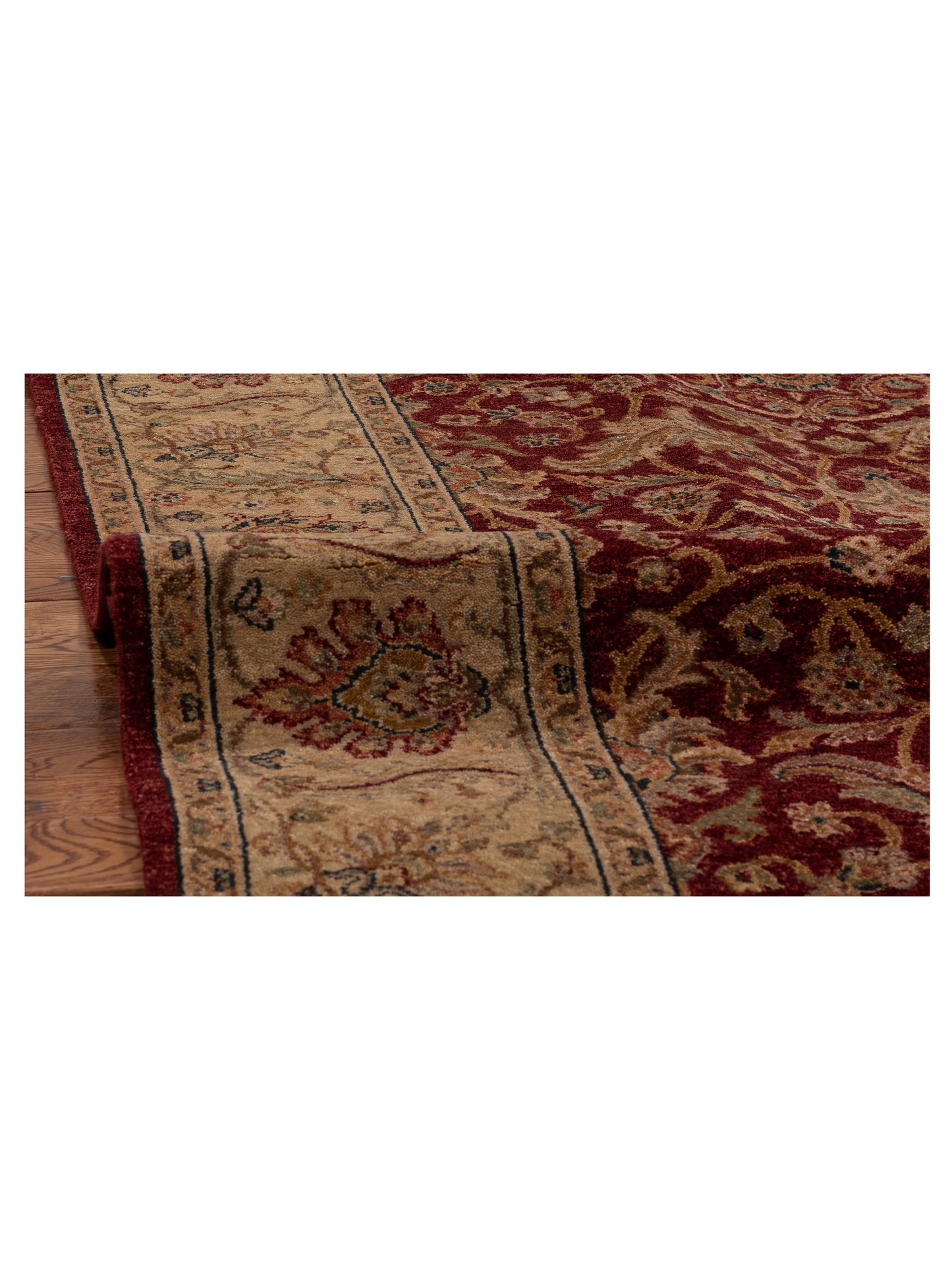 Rajpur Platinum 115665 Red Beige Traditional Hand Knotted Rug