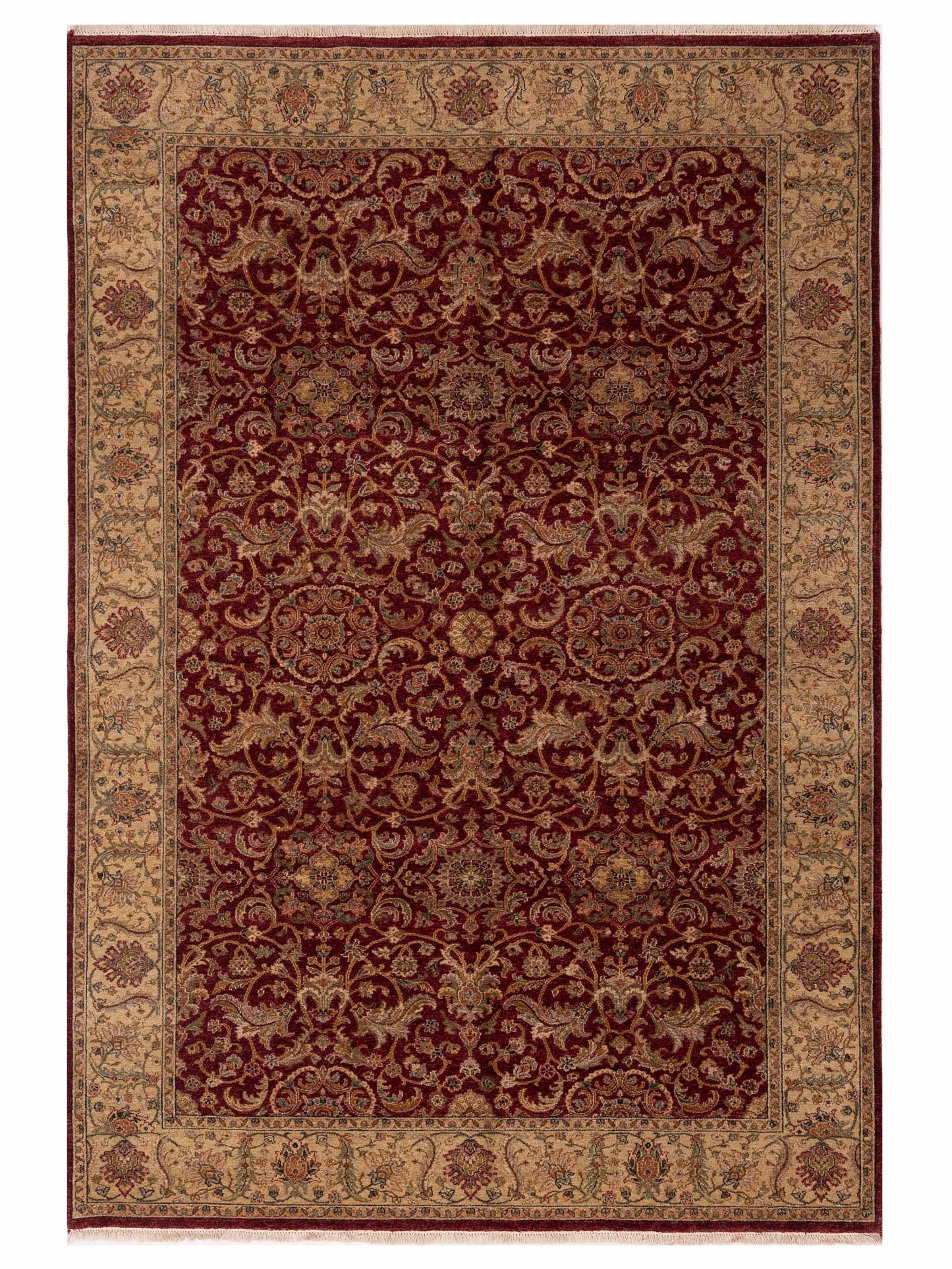 Rajpur Platinum 115665 Red Traditional Hand Knotted Rug