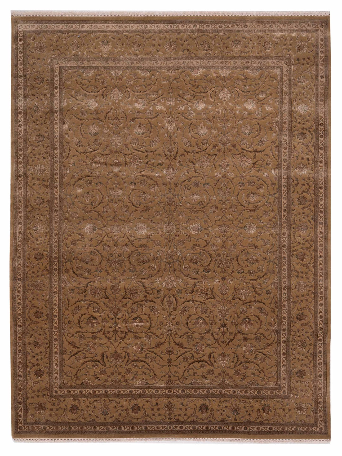 Rajpur Imperial Silk 115738 Gold Traditional Hand Knotted Rug