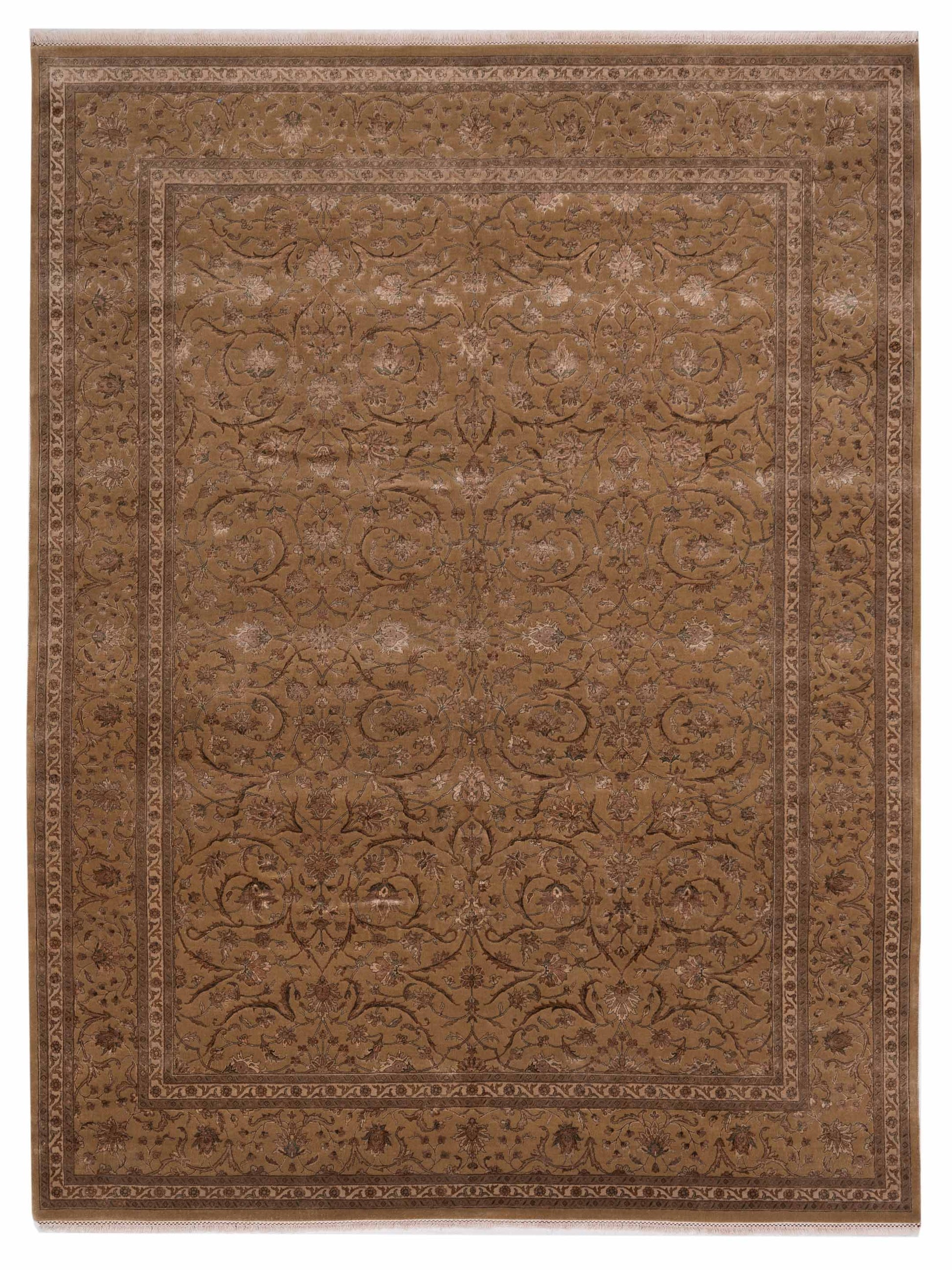 Rajpur Imperial Silk 115738 Gold Traditional Hand Knotted Rug