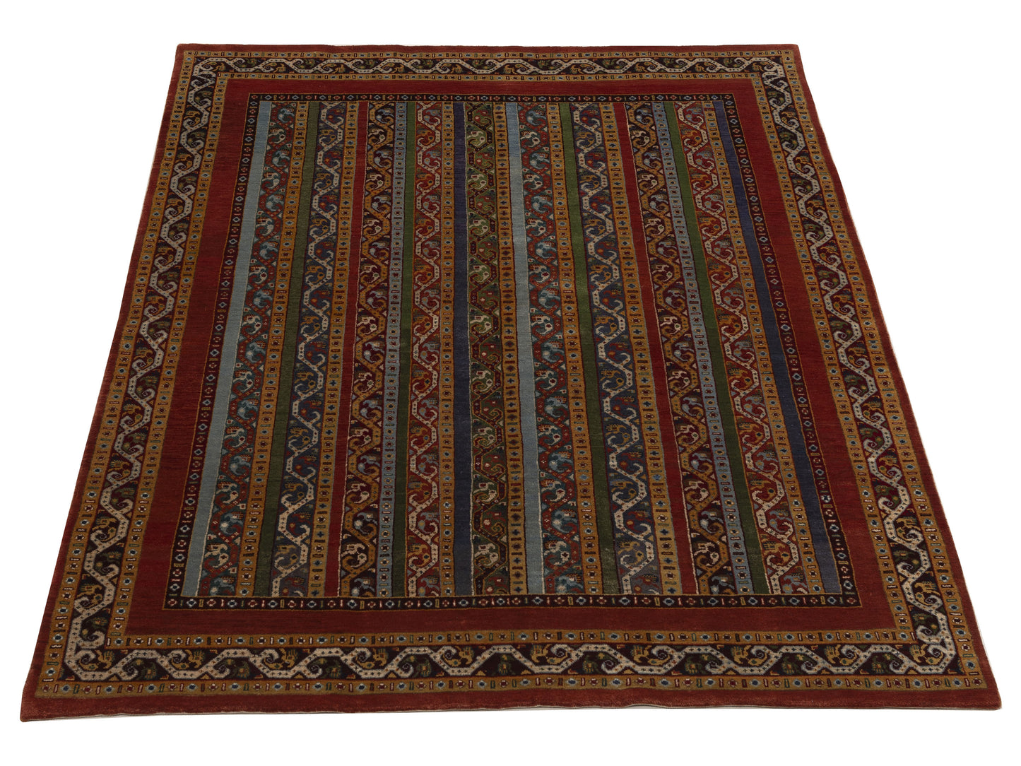 Rajpur Shawl 115859 Multi  Tribal Hand Knotted Rug