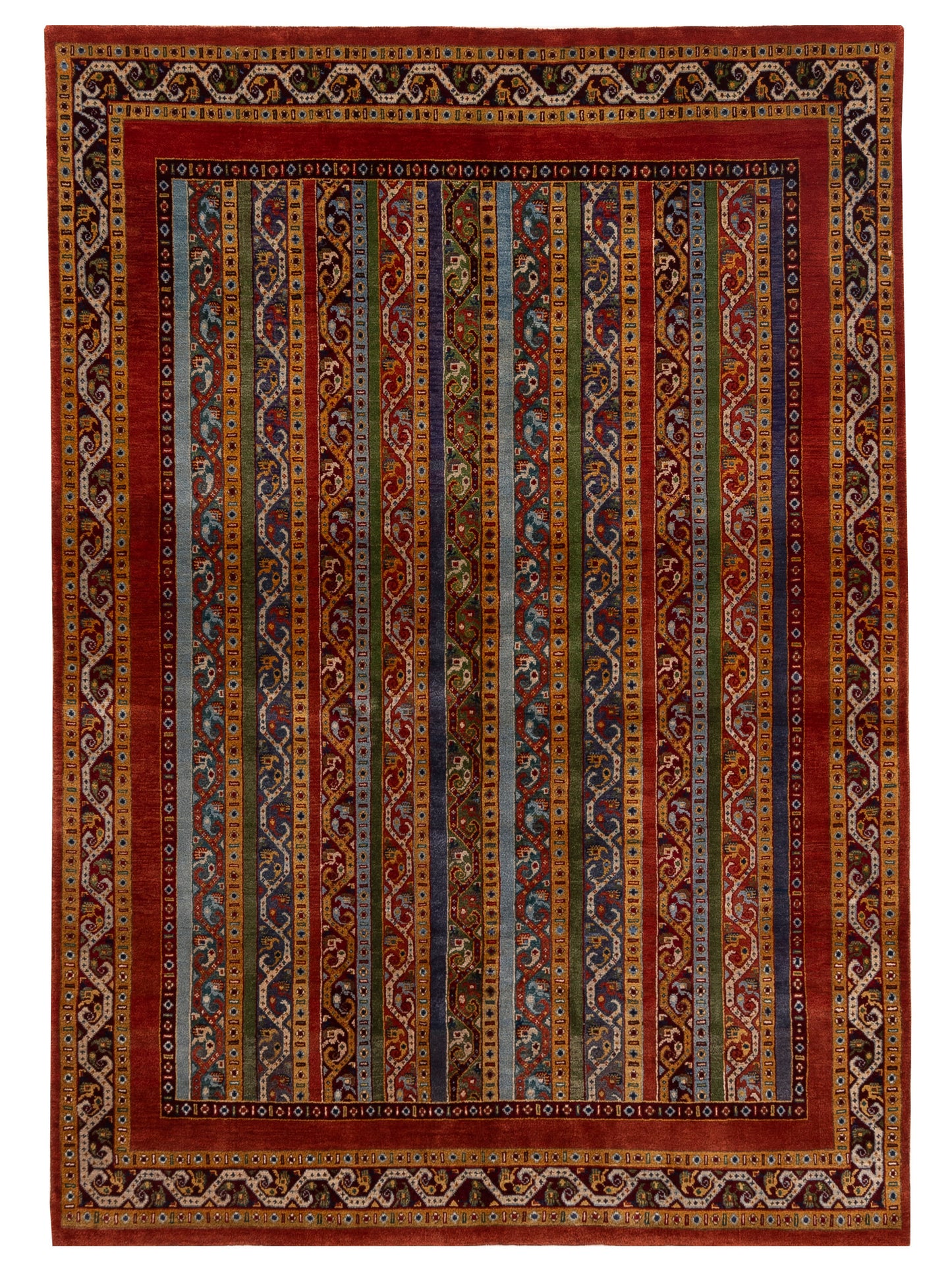 Rajpur Shawl 115859 Multi Tribal Hand Knotted Rug