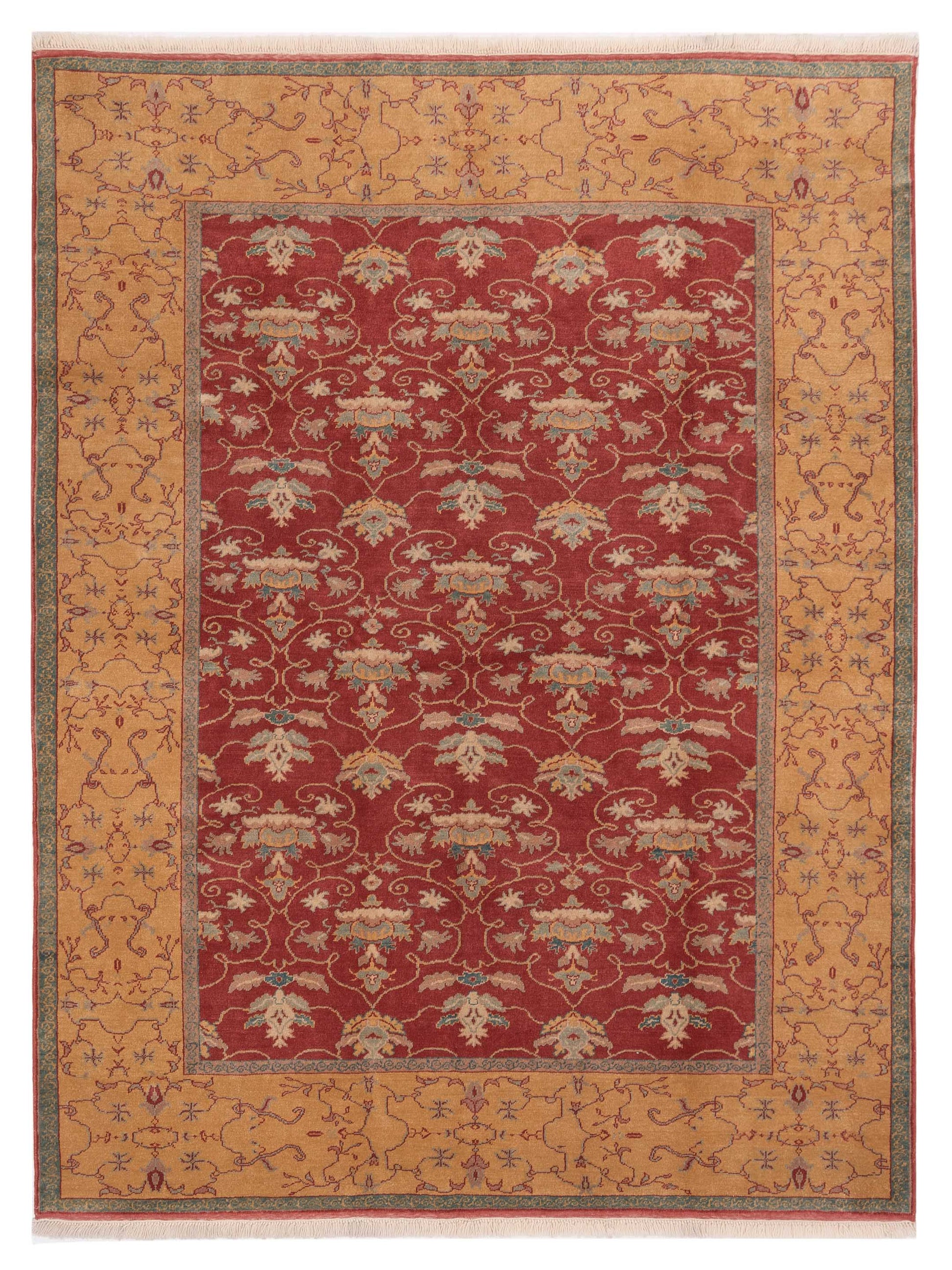 Pasha Antique Loom 117145 Rust Transitional Hand Knotted Rug