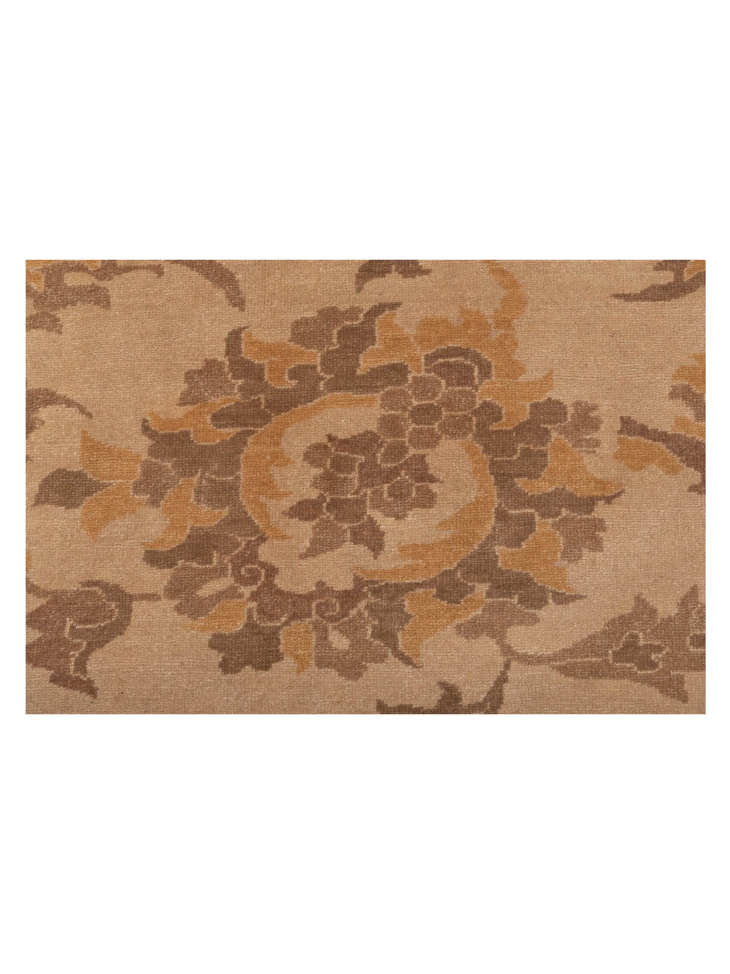 Pasha Antique Loom 117150 Beige Gold Transitional Hand Knotted Rug