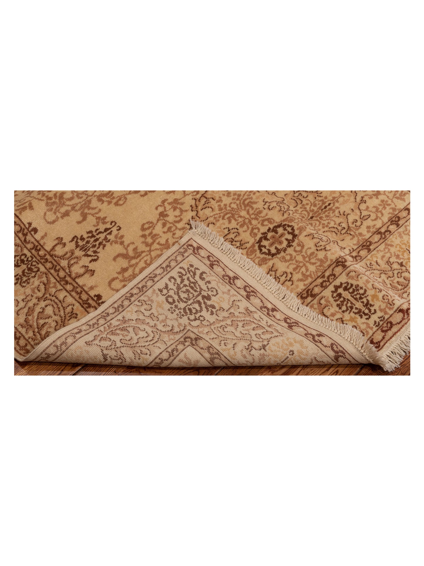 Pasha Antique Loom 117156 Beige Beige Transitional Hand Knotted Rug